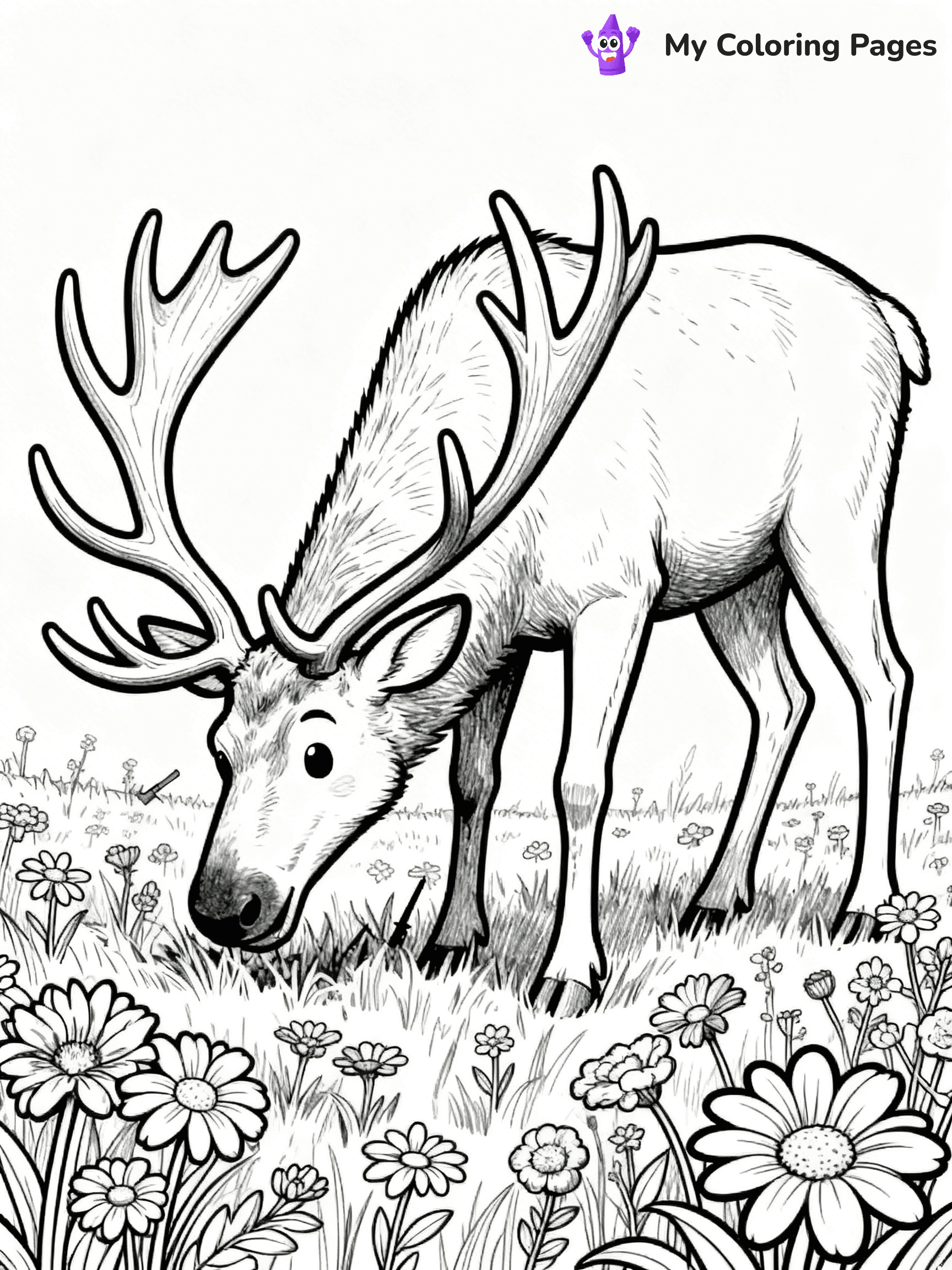 Elk Coloring Pages - 36
