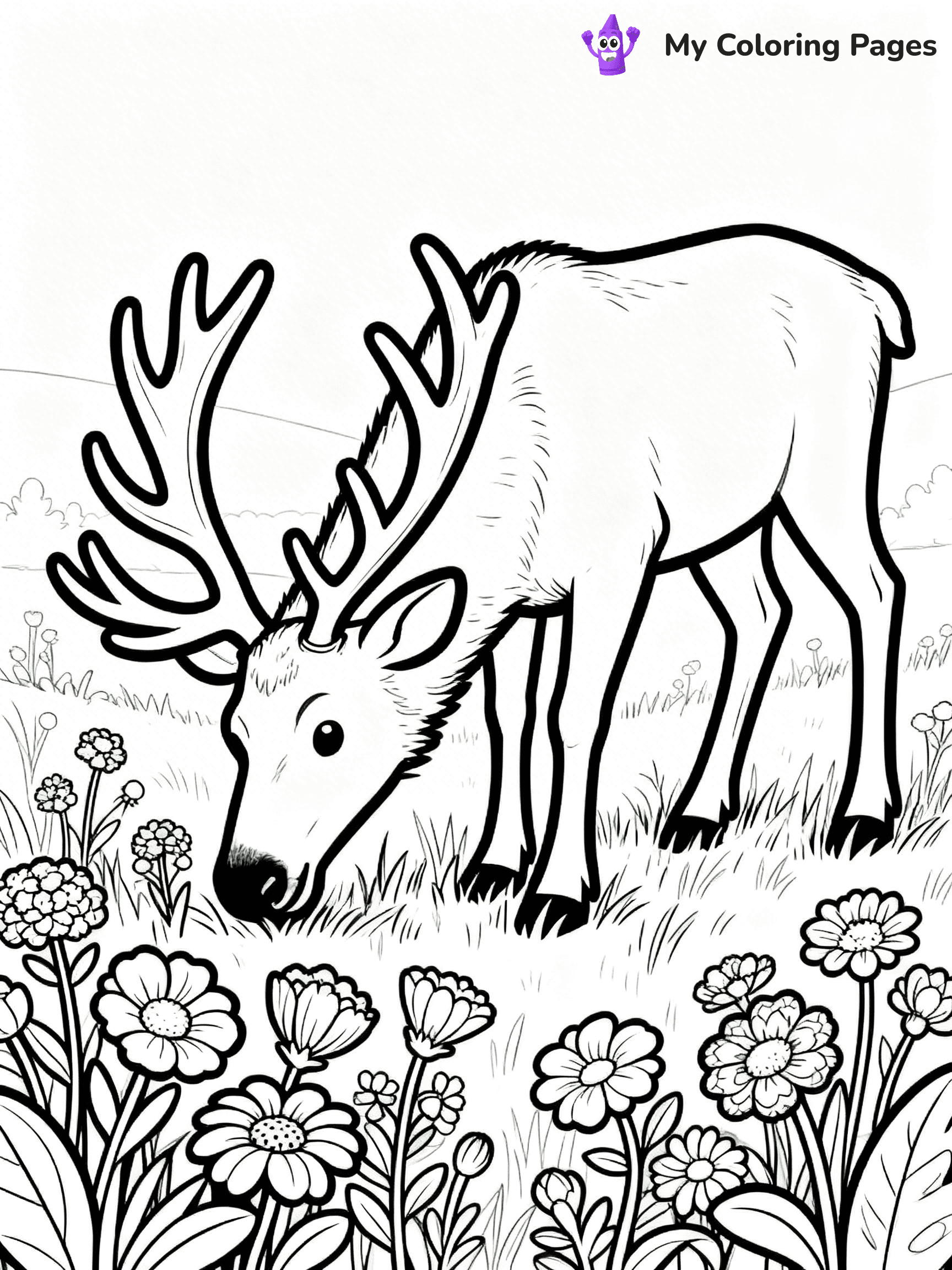 Elk Coloring Pages - 35