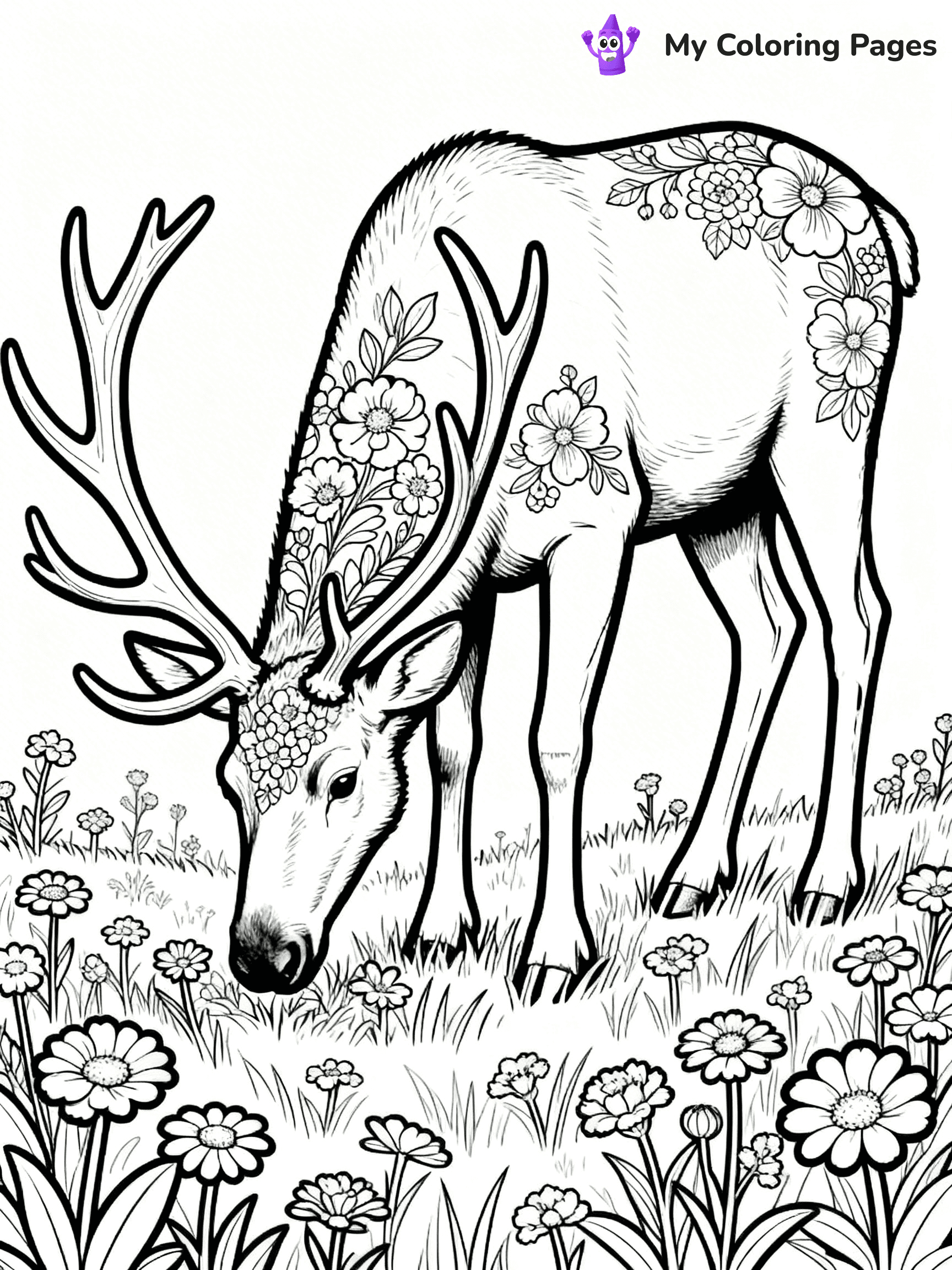 Elk Coloring Pages - 33