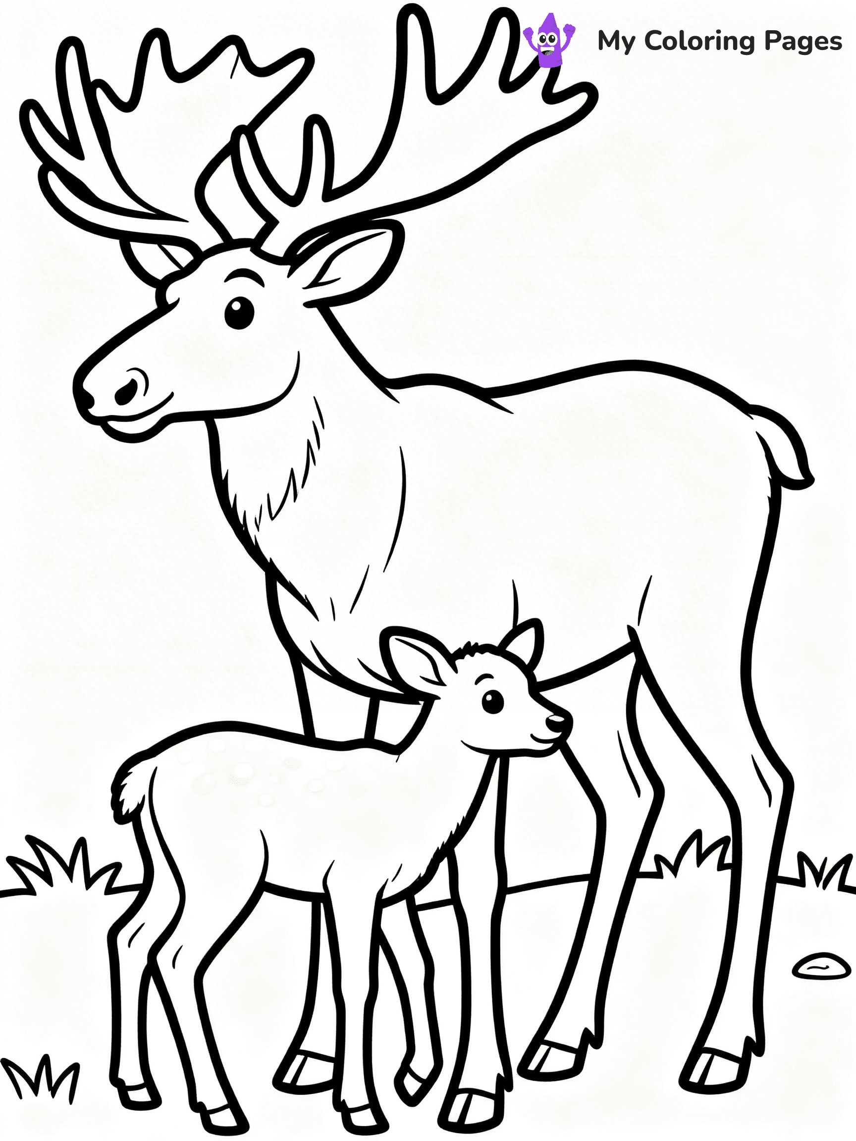 Elk Coloring Pages - 32