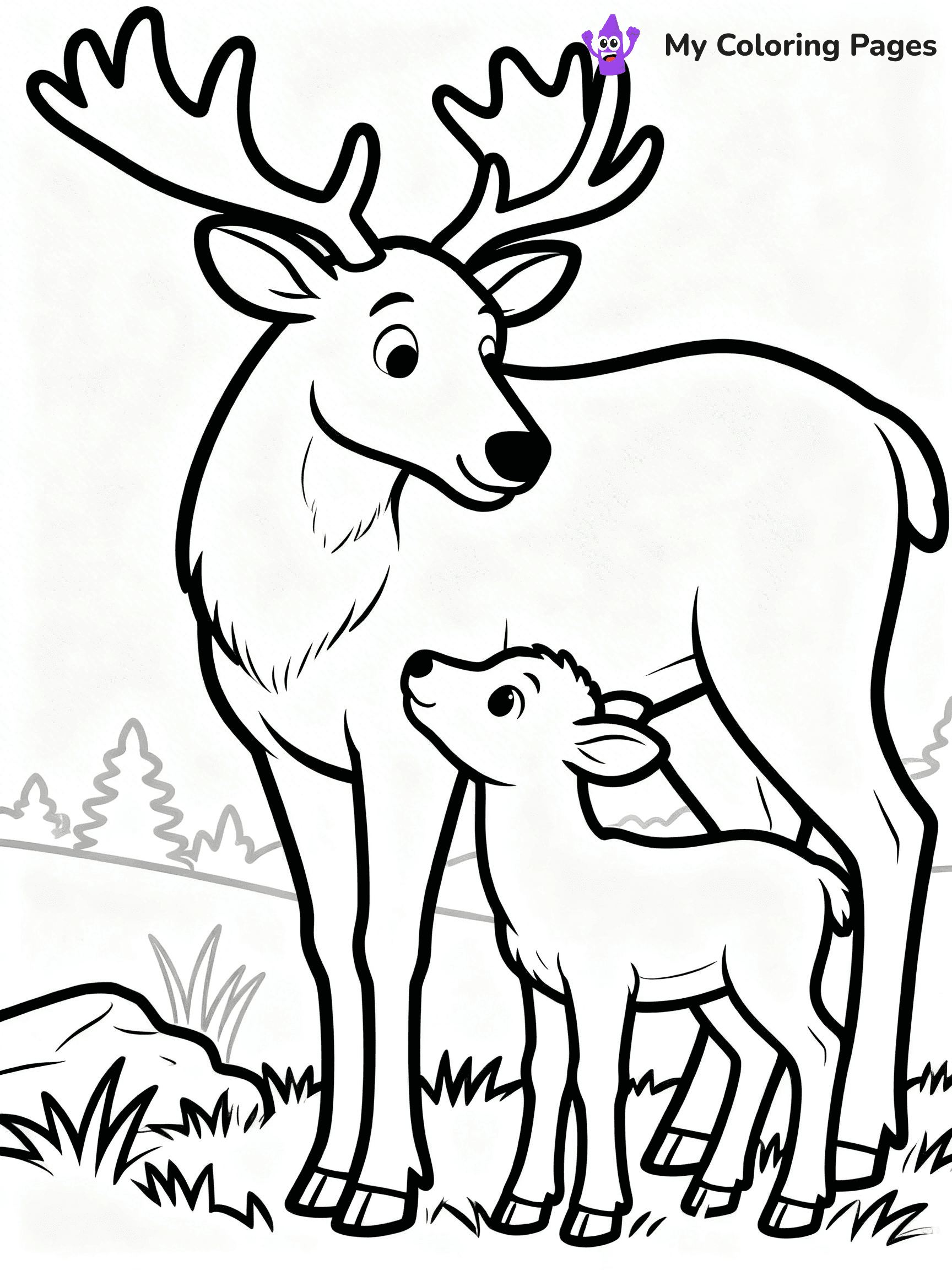 Elk Coloring Pages - 27