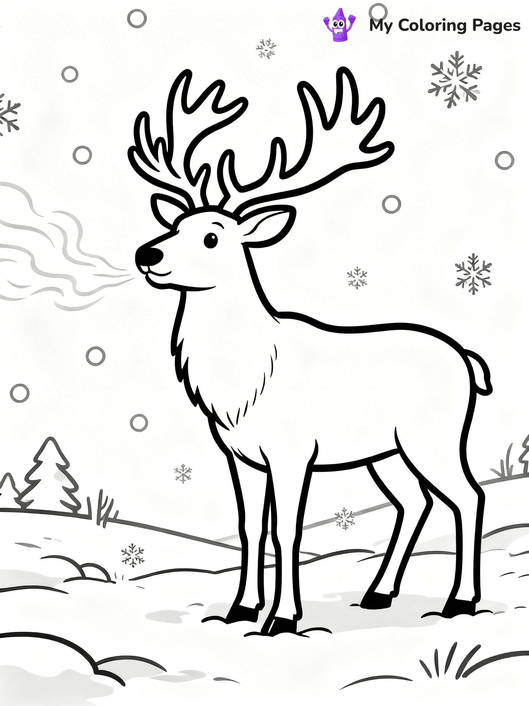 Elk Coloring Pages - 26