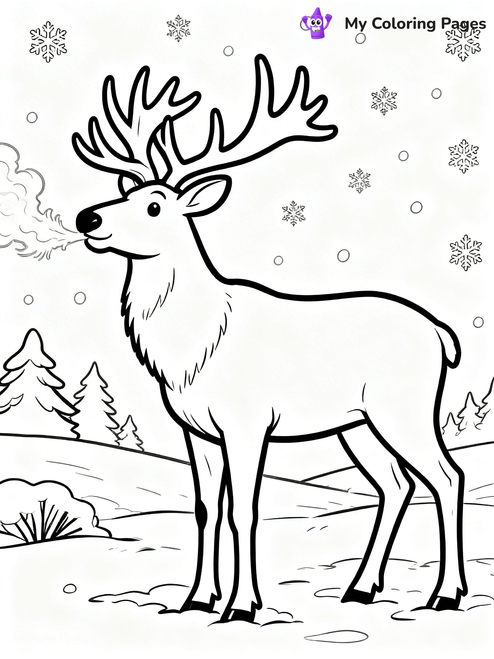Elk Coloring Pages - 25