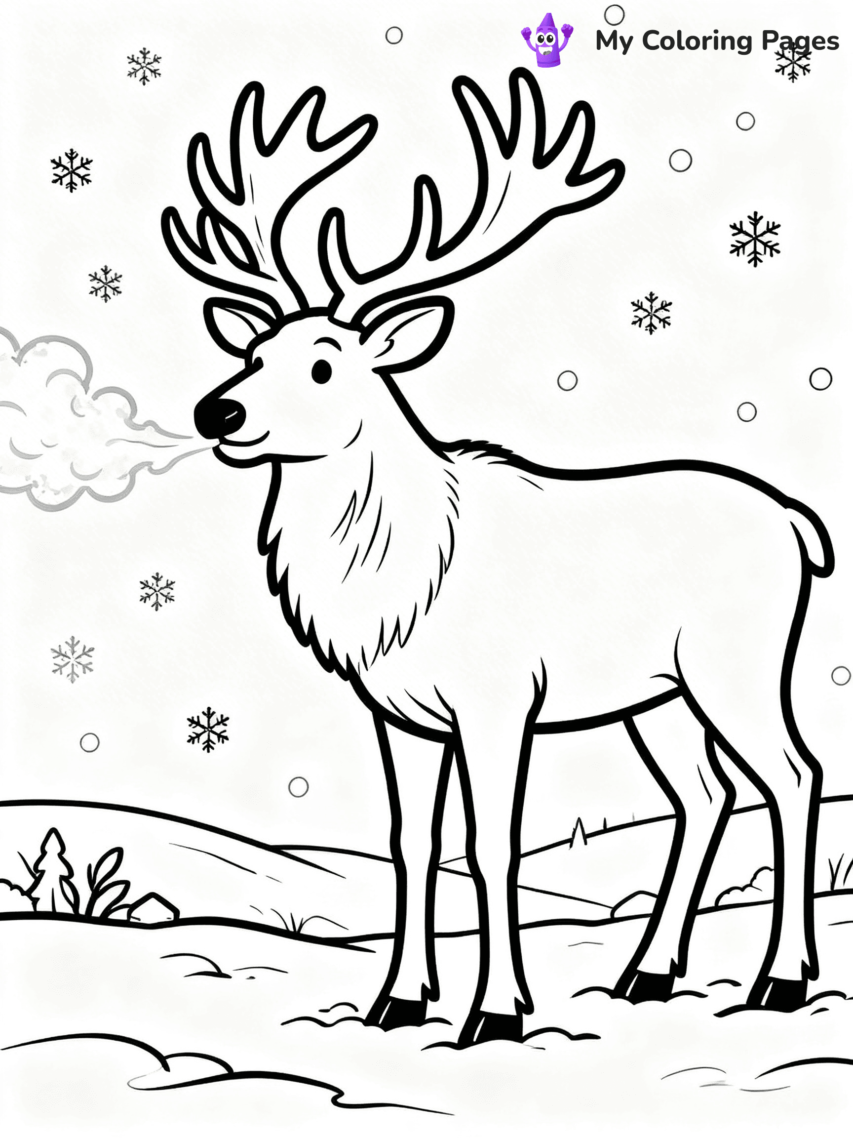 Elk Coloring Pages - 24