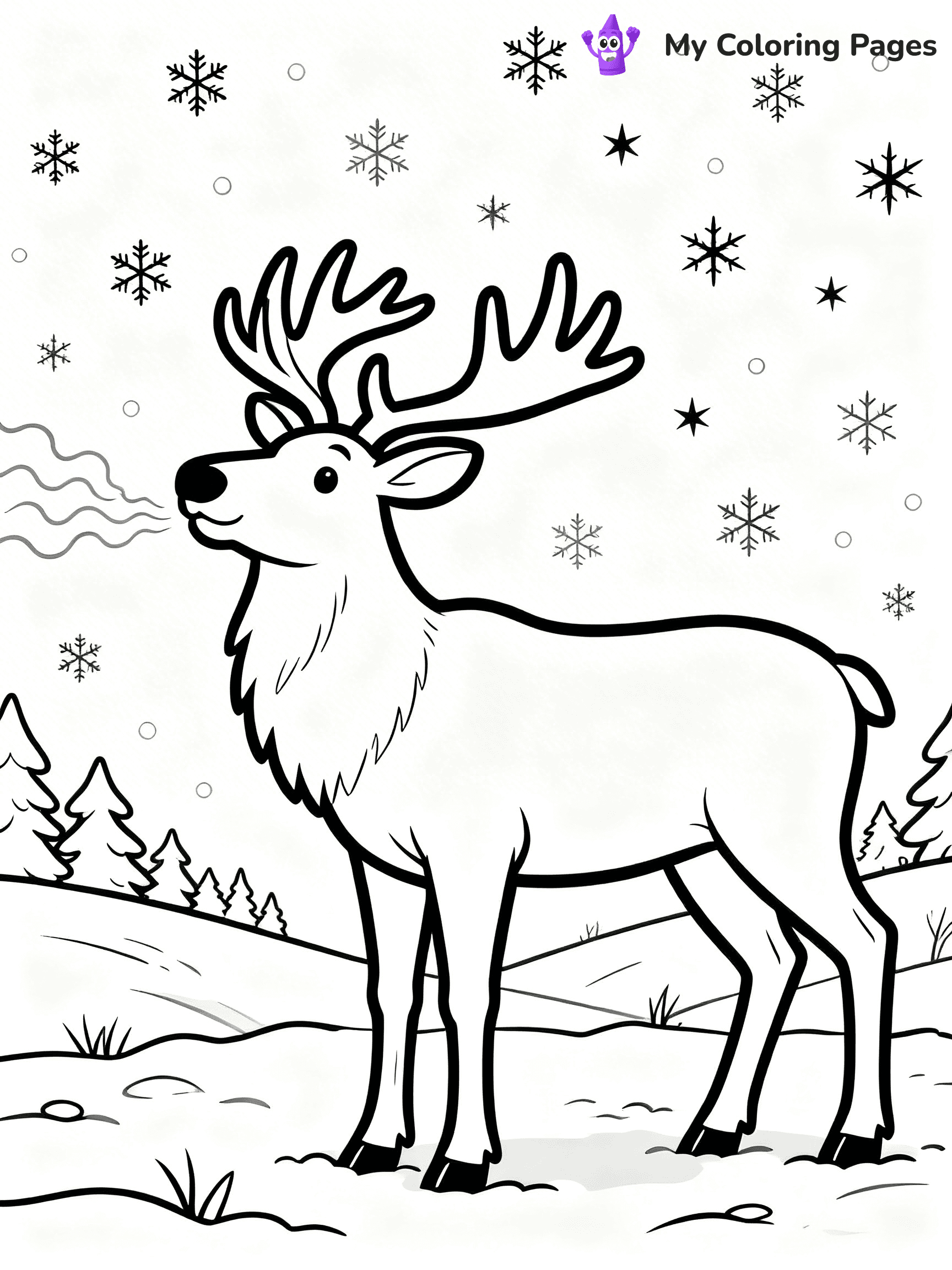 Elk Coloring Pages - 23