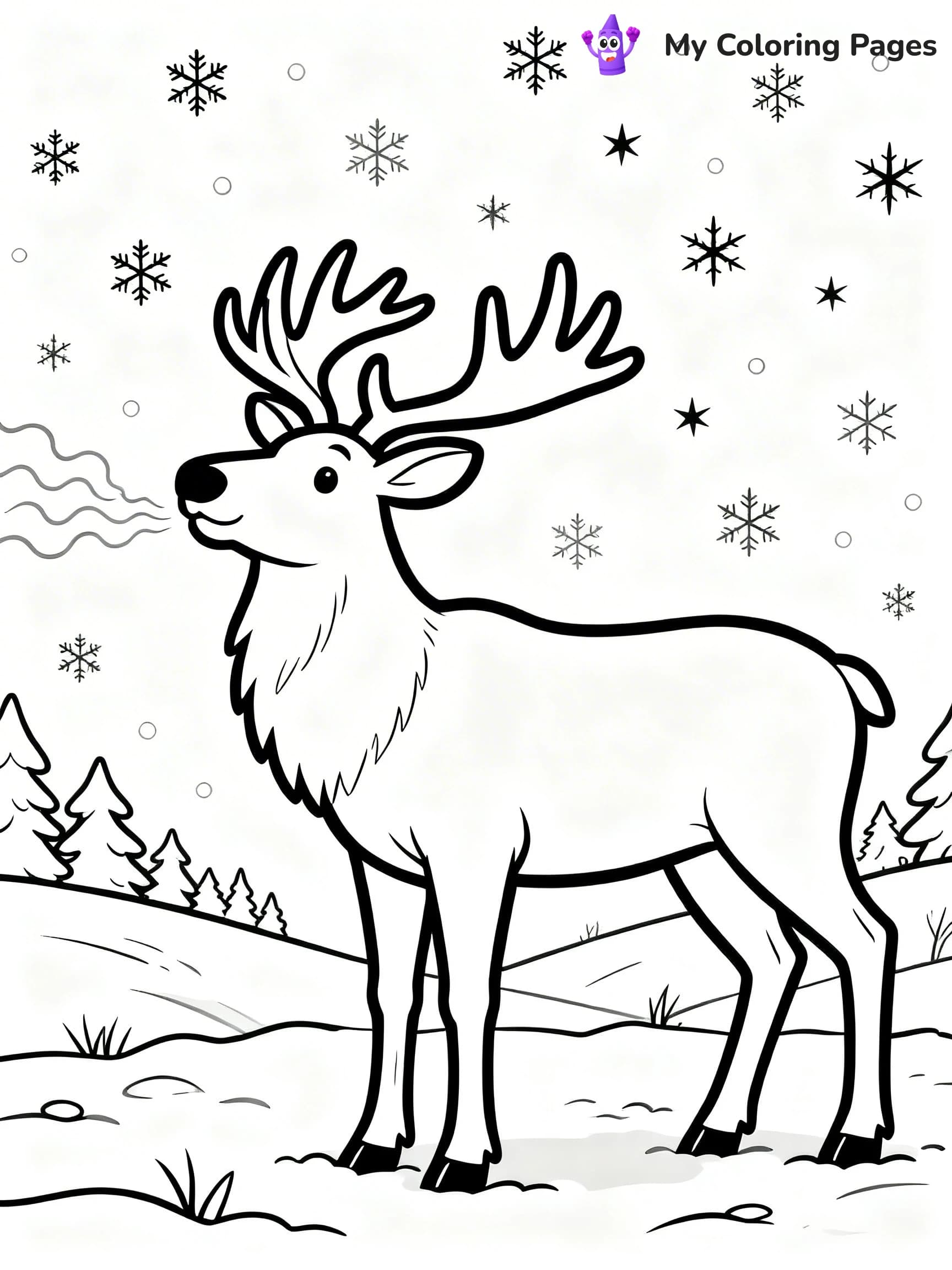 Elk Coloring Pages - 24