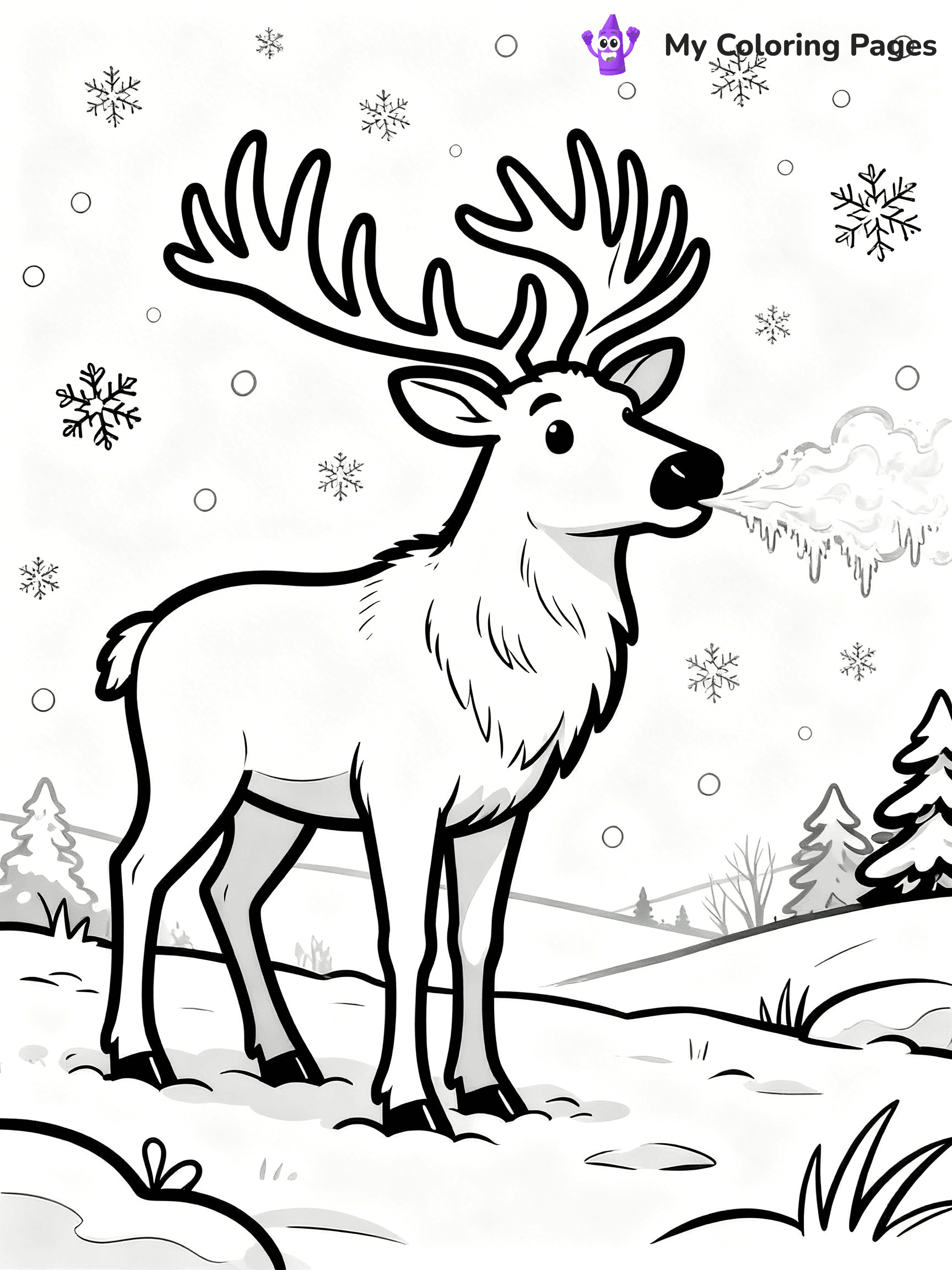 Elk Coloring Pages - 22