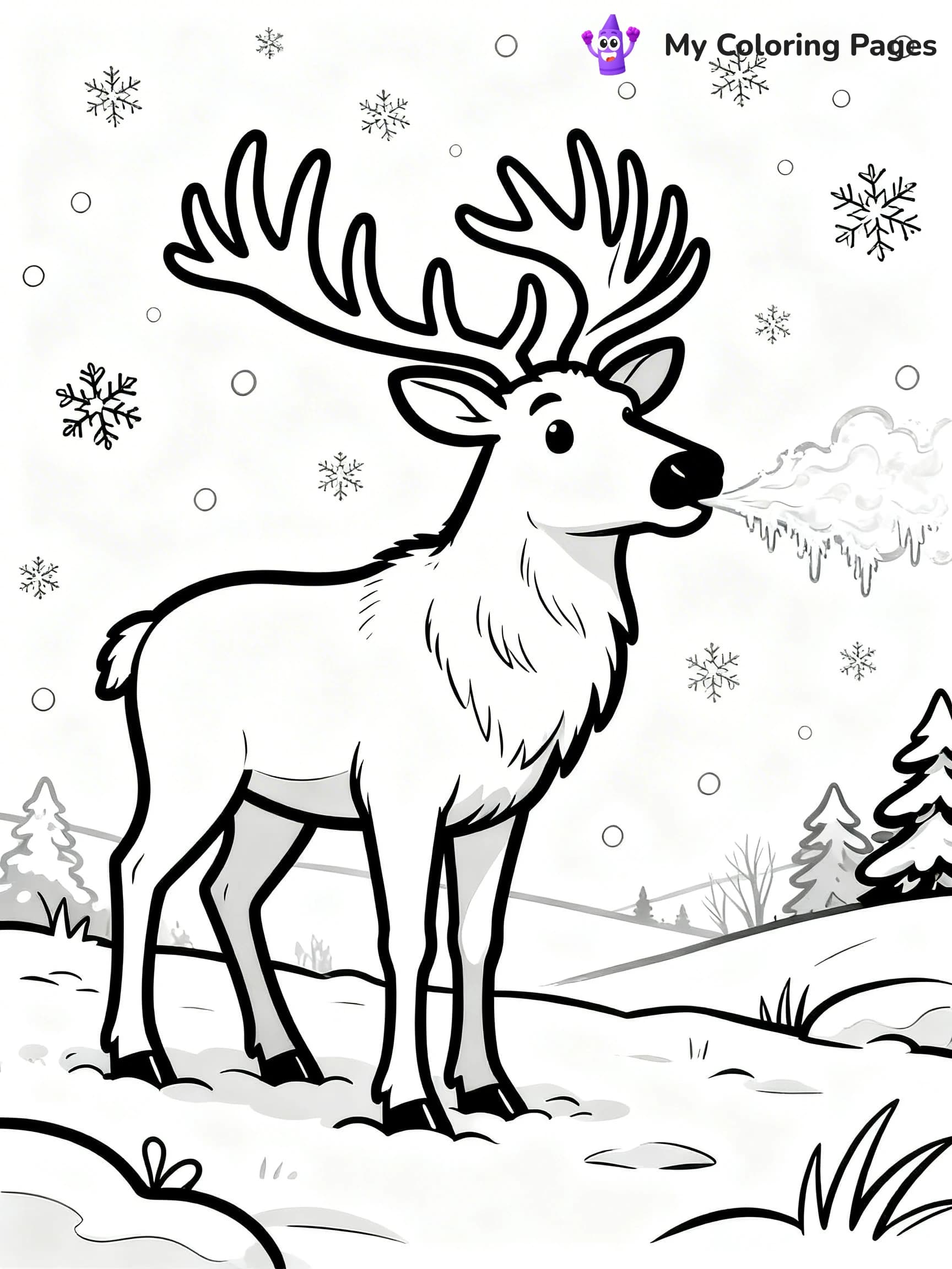 Elk Coloring Pages - 23