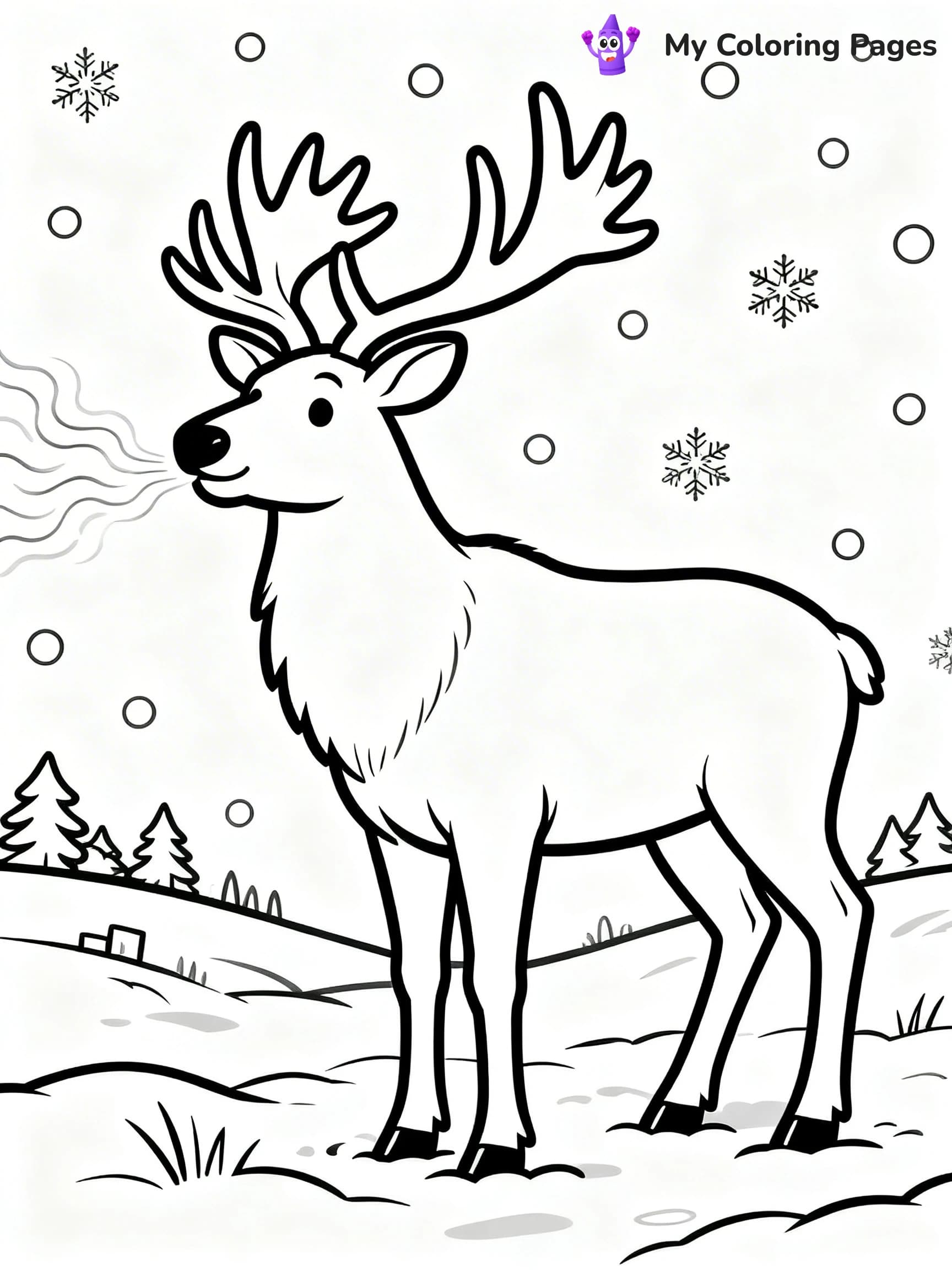 Elk Coloring Pages - 22