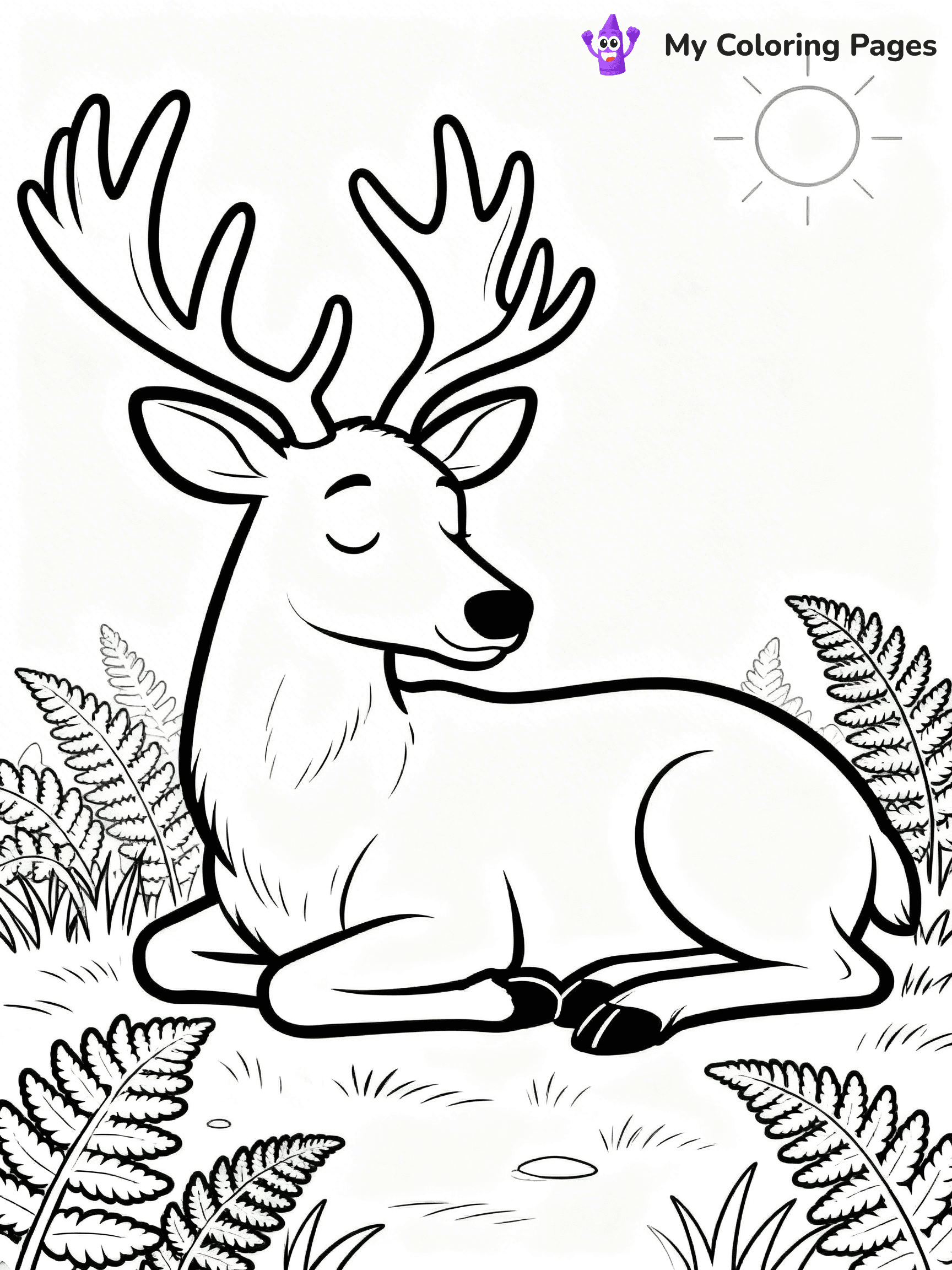 Elk Coloring Pages - 19