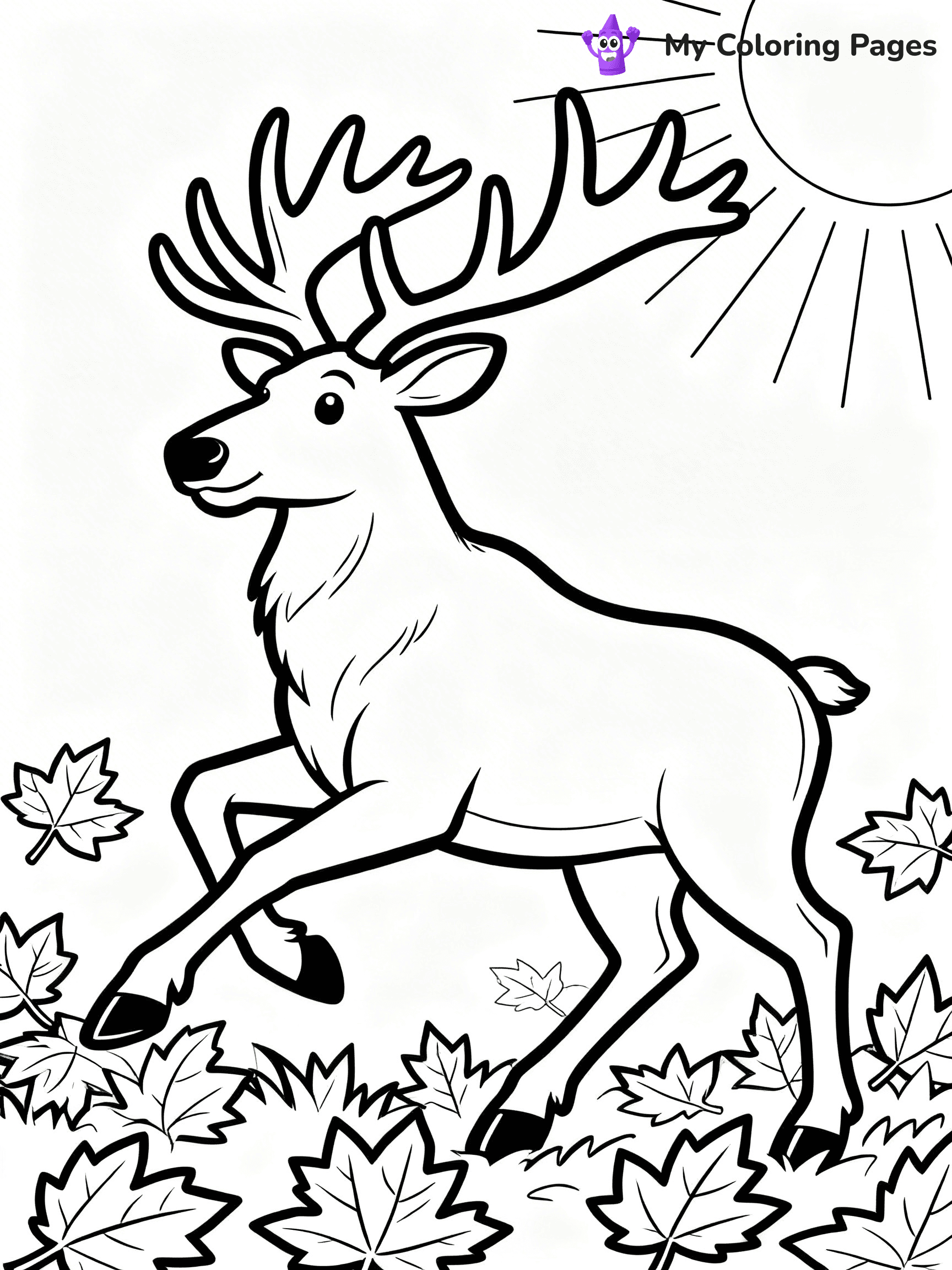 Elk Coloring Pages - 13