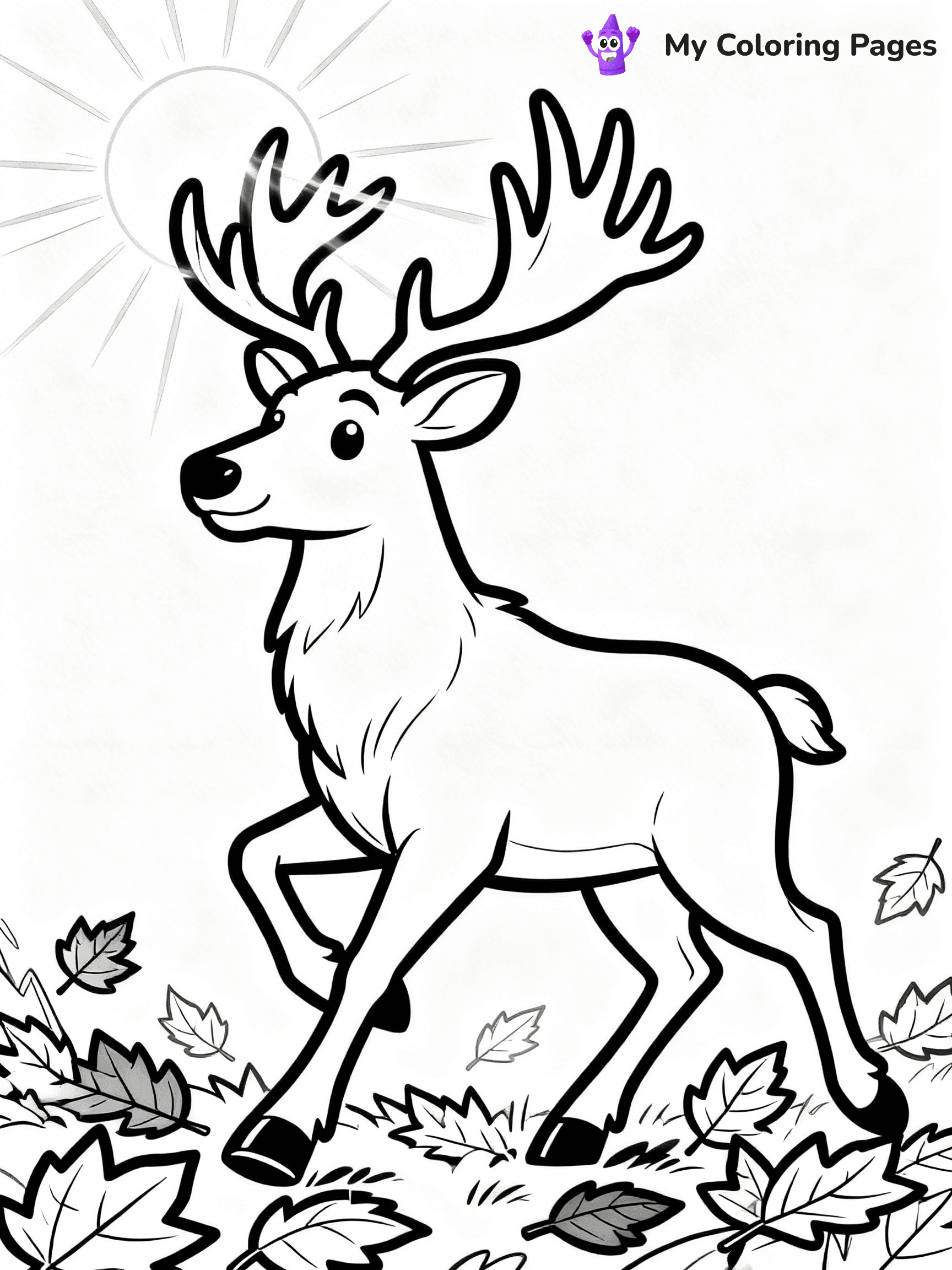 Elk Coloring Pages - 12