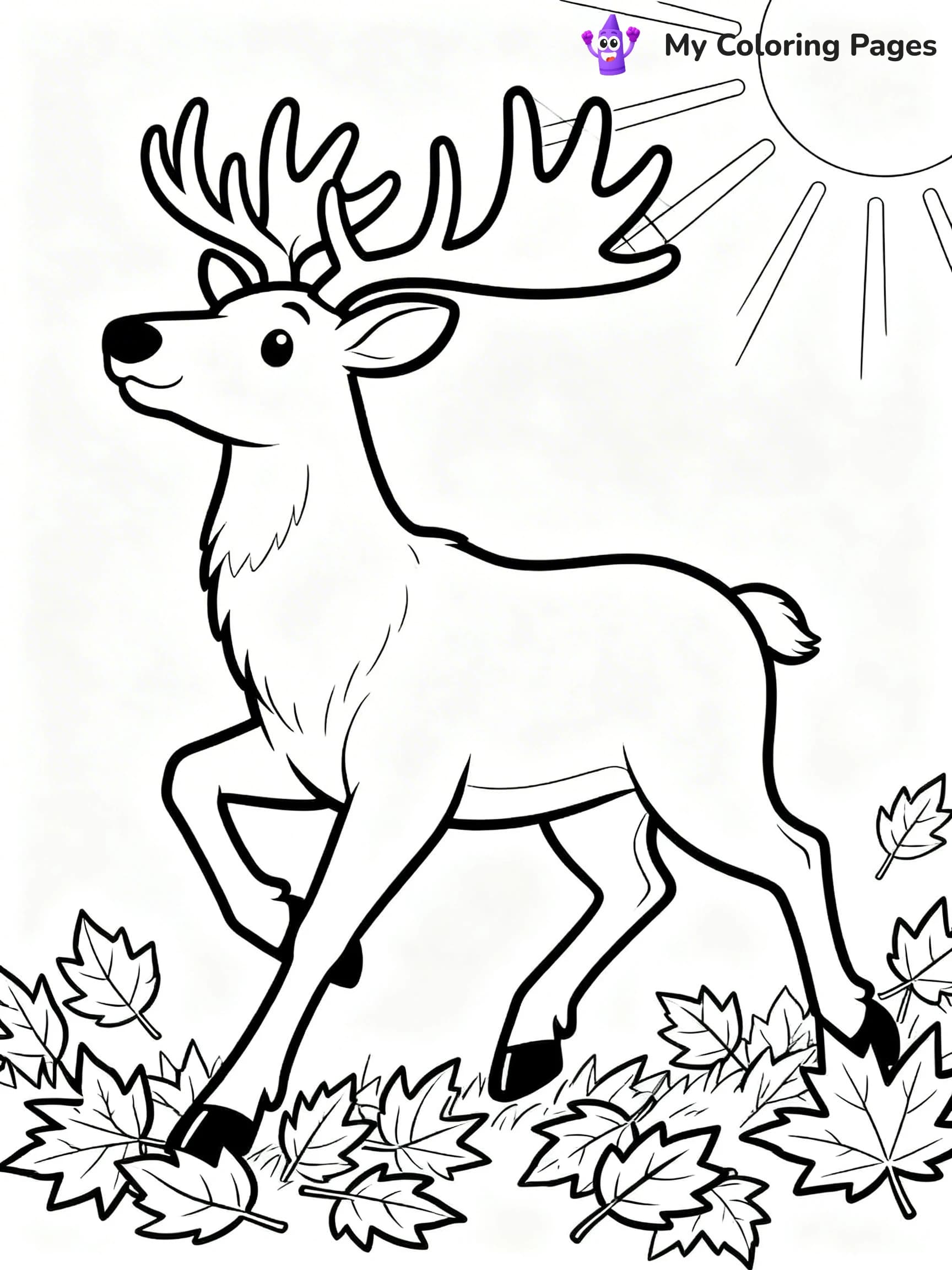 Elk Coloring Pages - 12