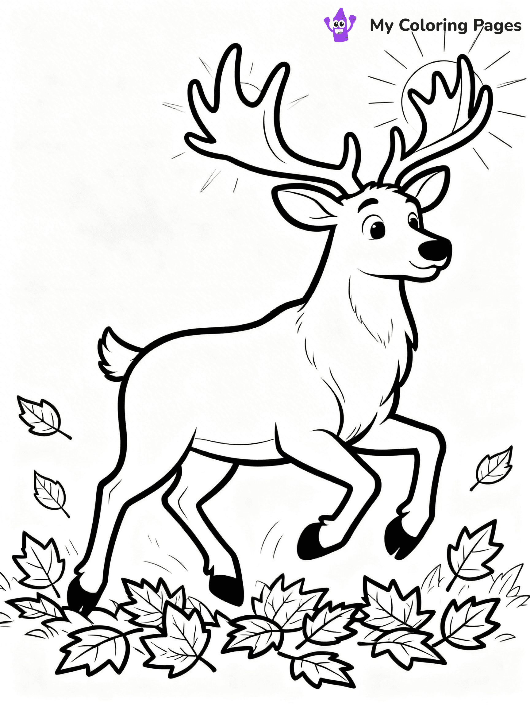 Elk Coloring Pages - 9