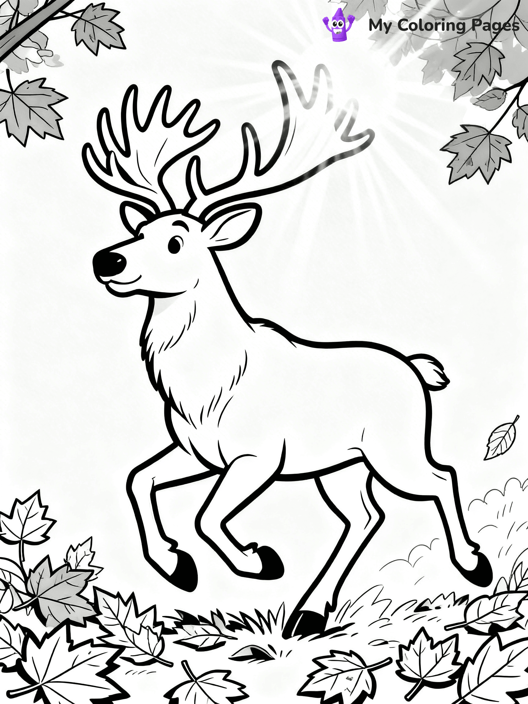 Elk Coloring Pages - 8