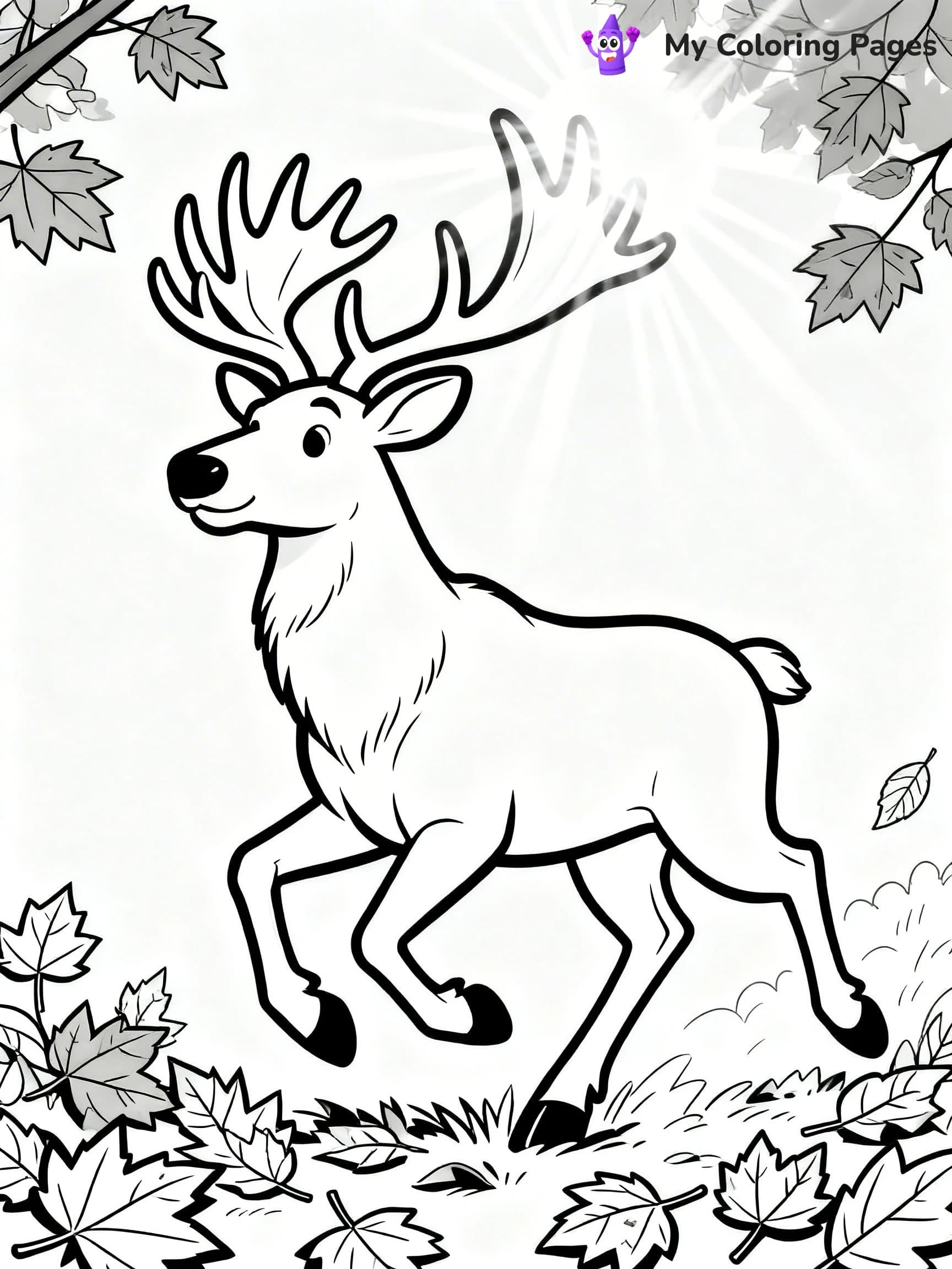 Elk Coloring Pages - 10