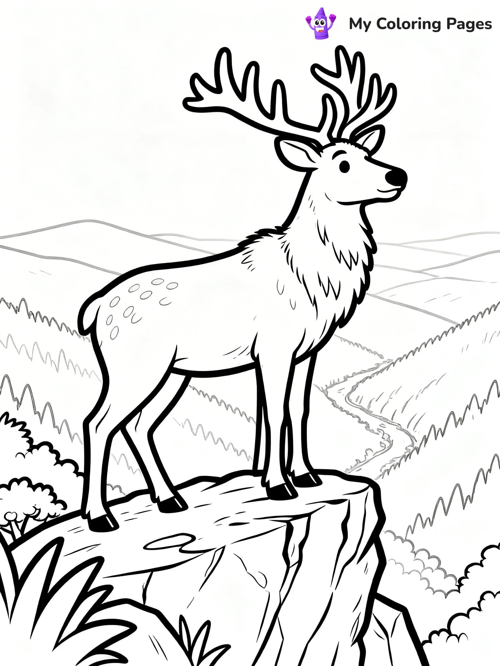 Elk Coloring Pages - 6