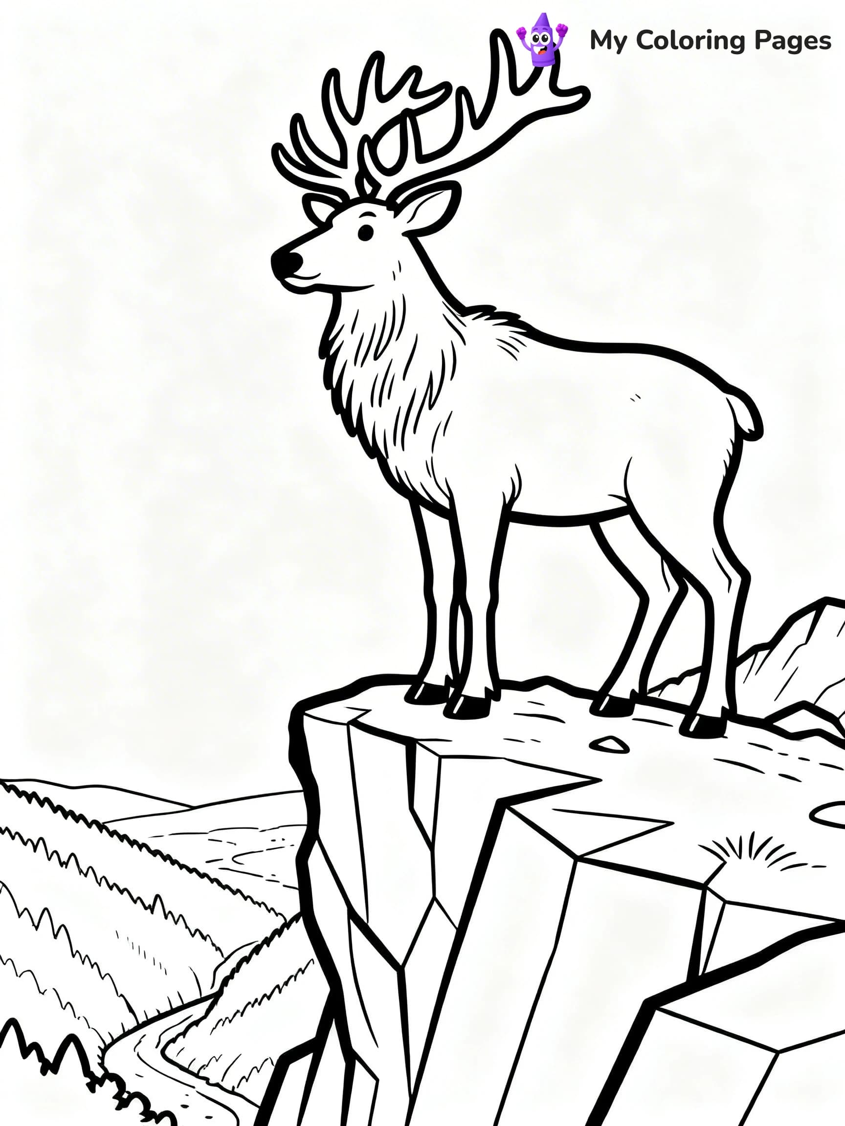 Elk Coloring Pages - 5