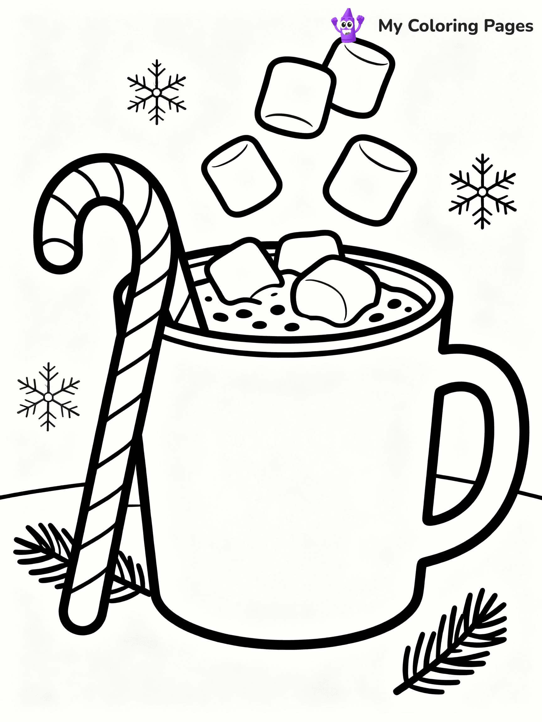 Candy Cane Coloring Pages - 29