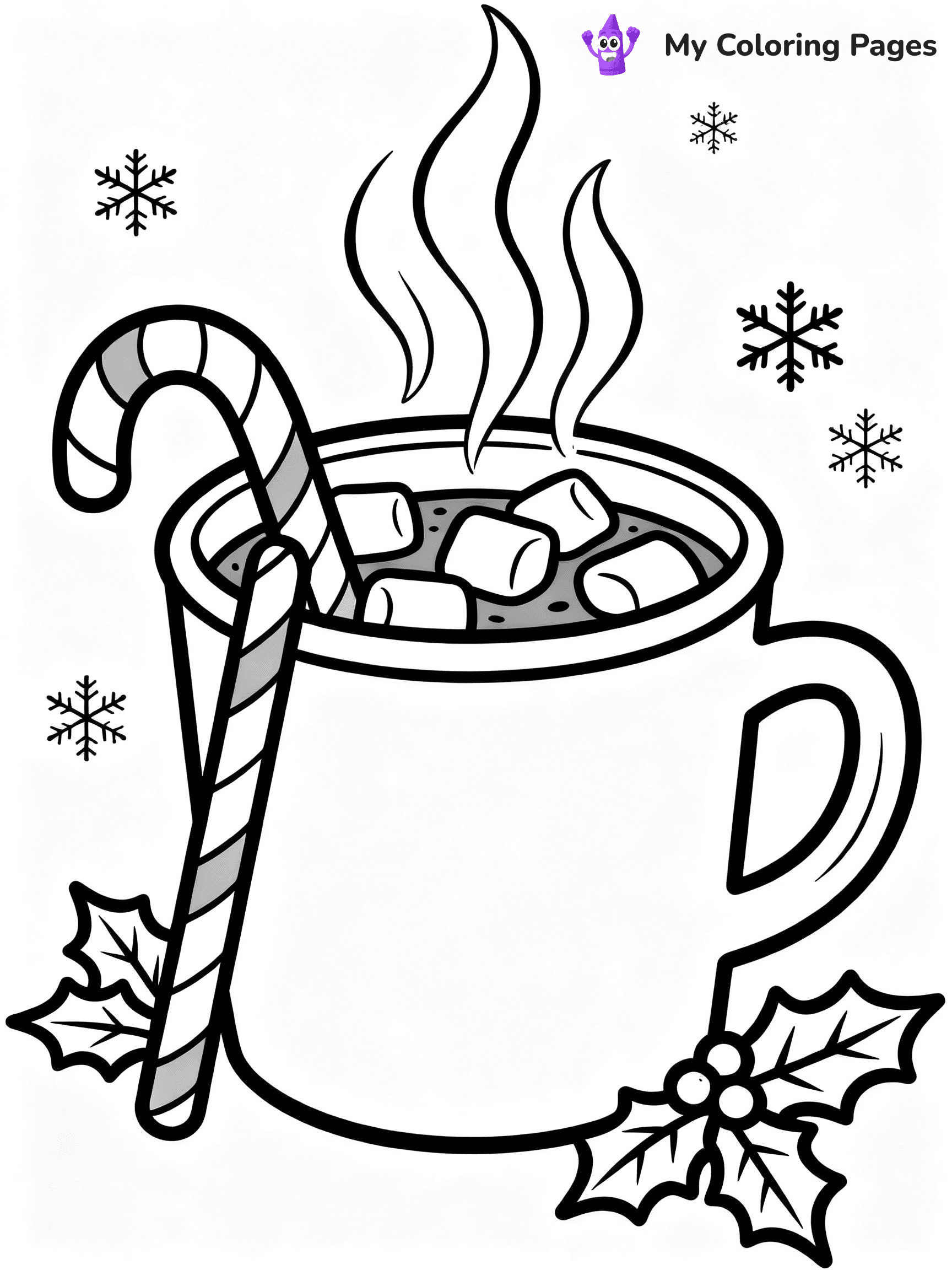 Candy Cane Coloring Pages - 28