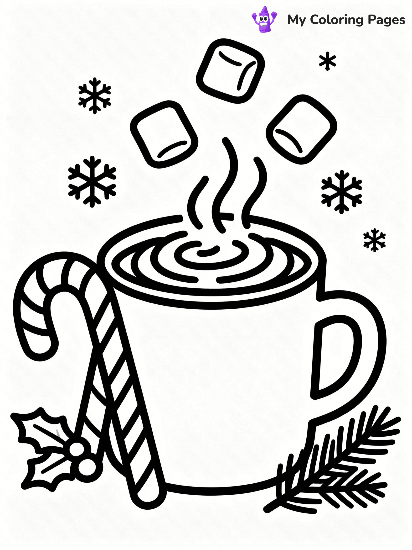Candy Cane Coloring Pages - 27