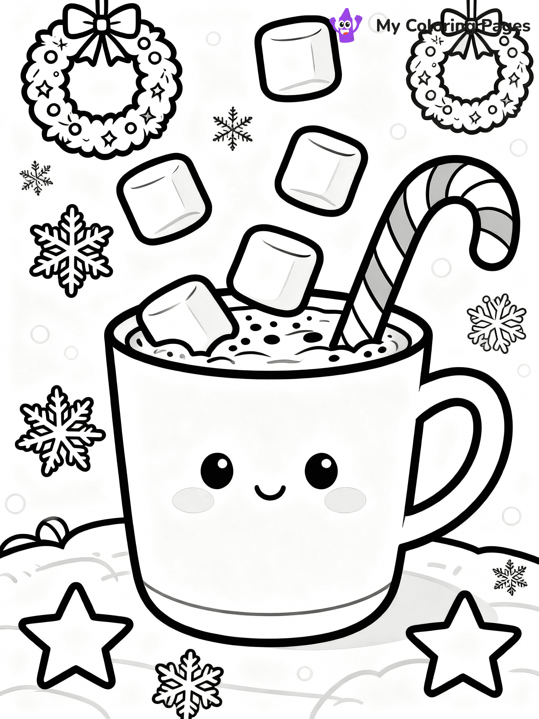 Candy Cane Coloring Pages - 26