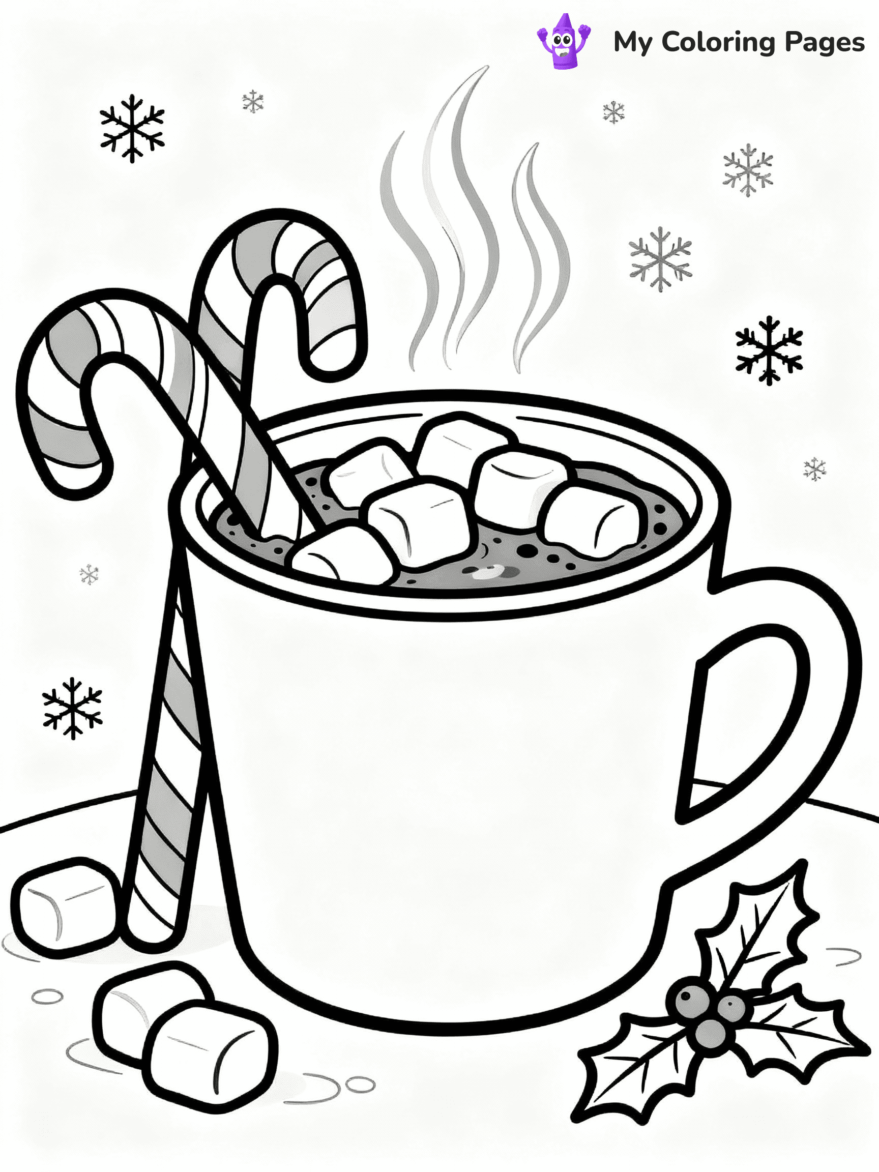 Candy Cane Coloring Pages - 25