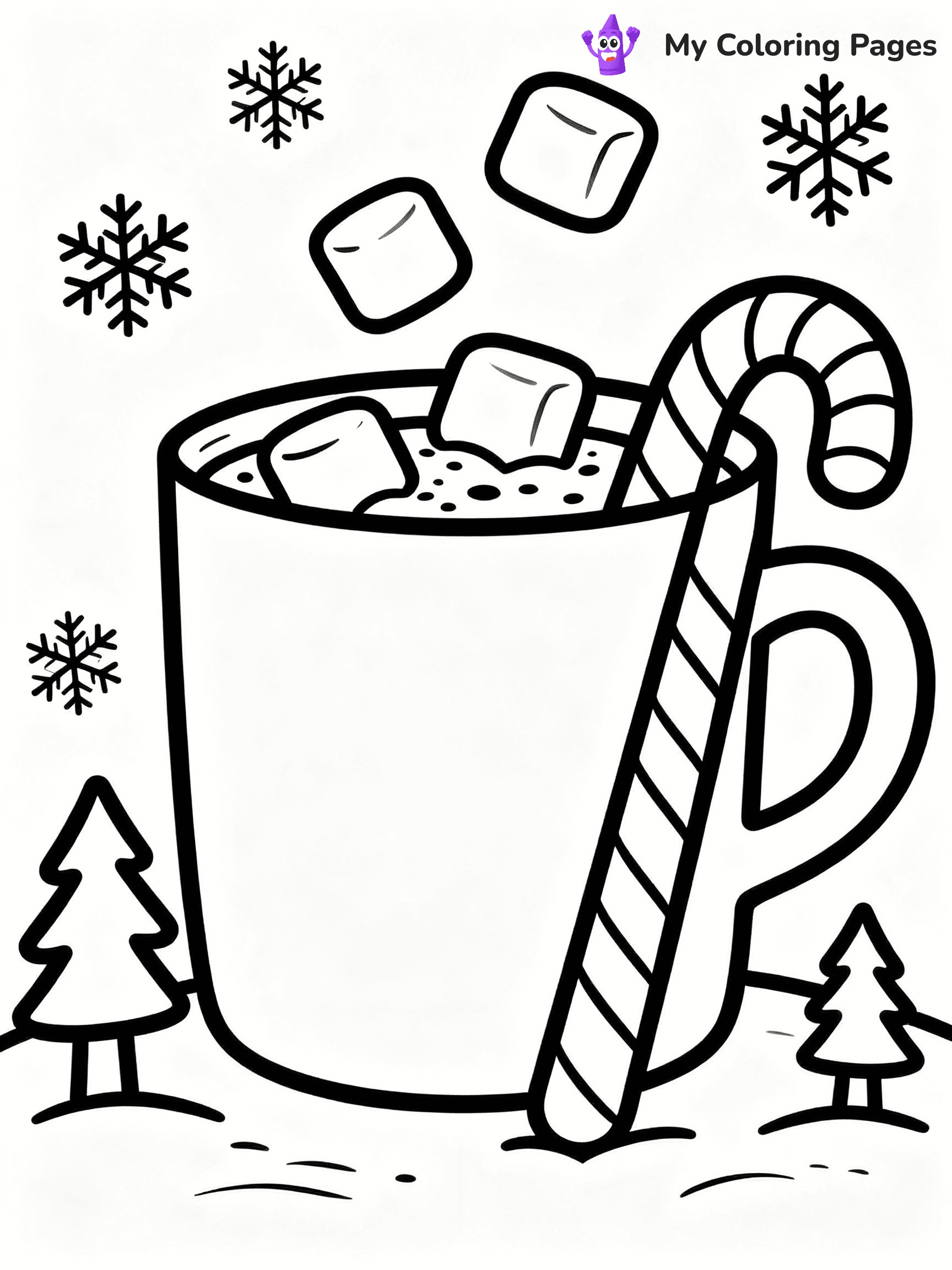 Candy Cane Coloring Pages - 24