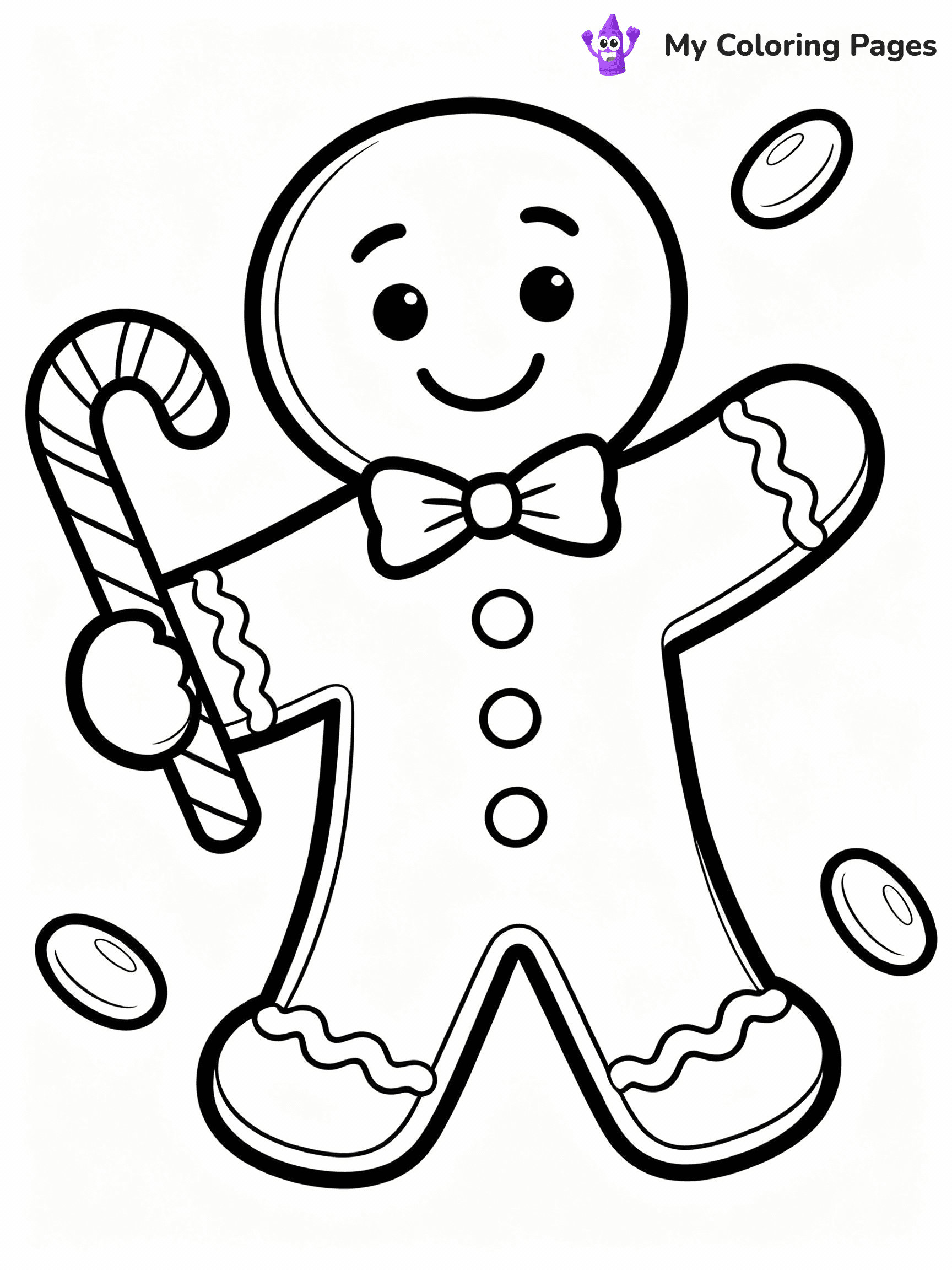 Candy Cane Coloring Pages - 23