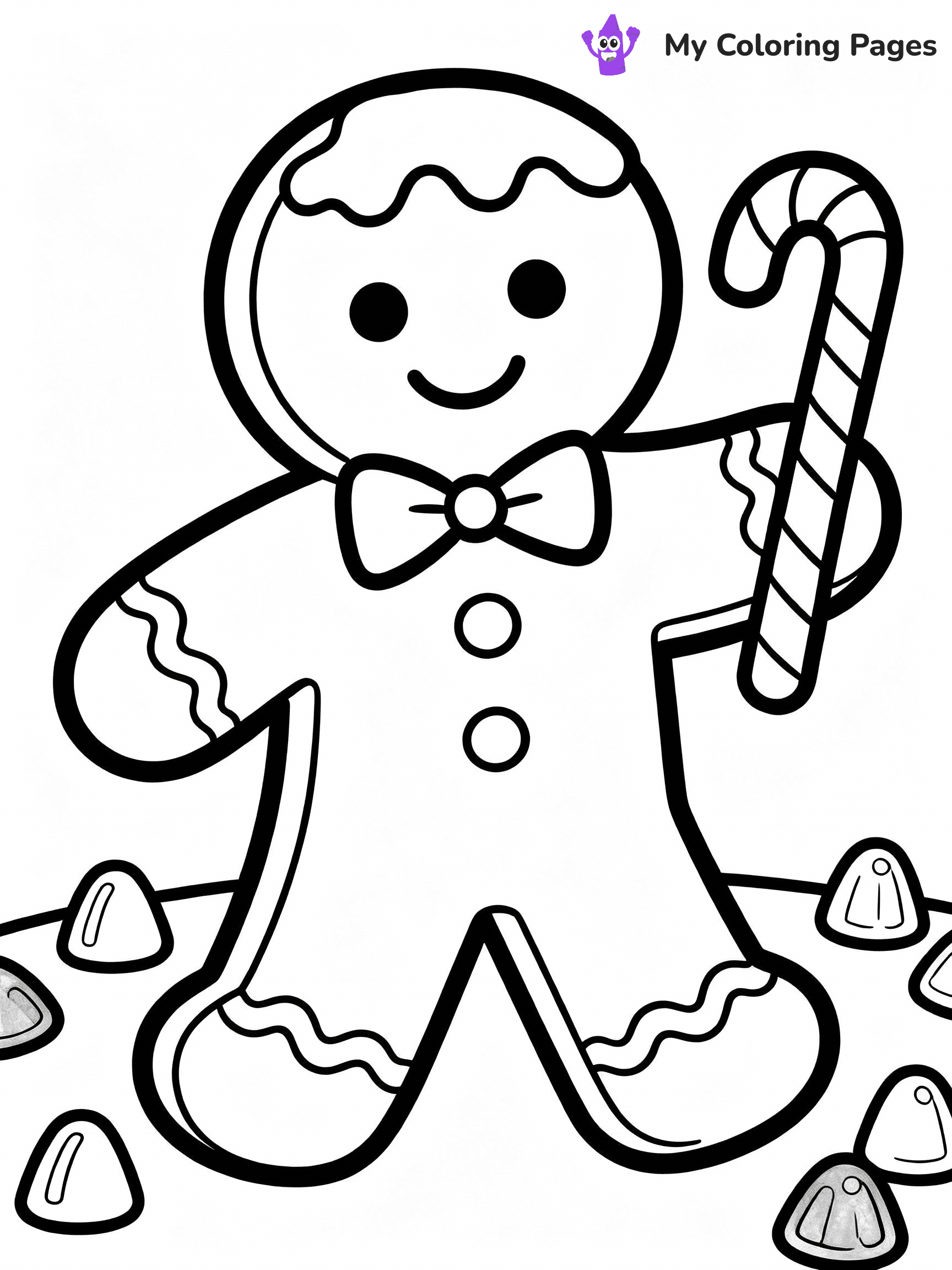 Candy Cane Coloring Pages - 22