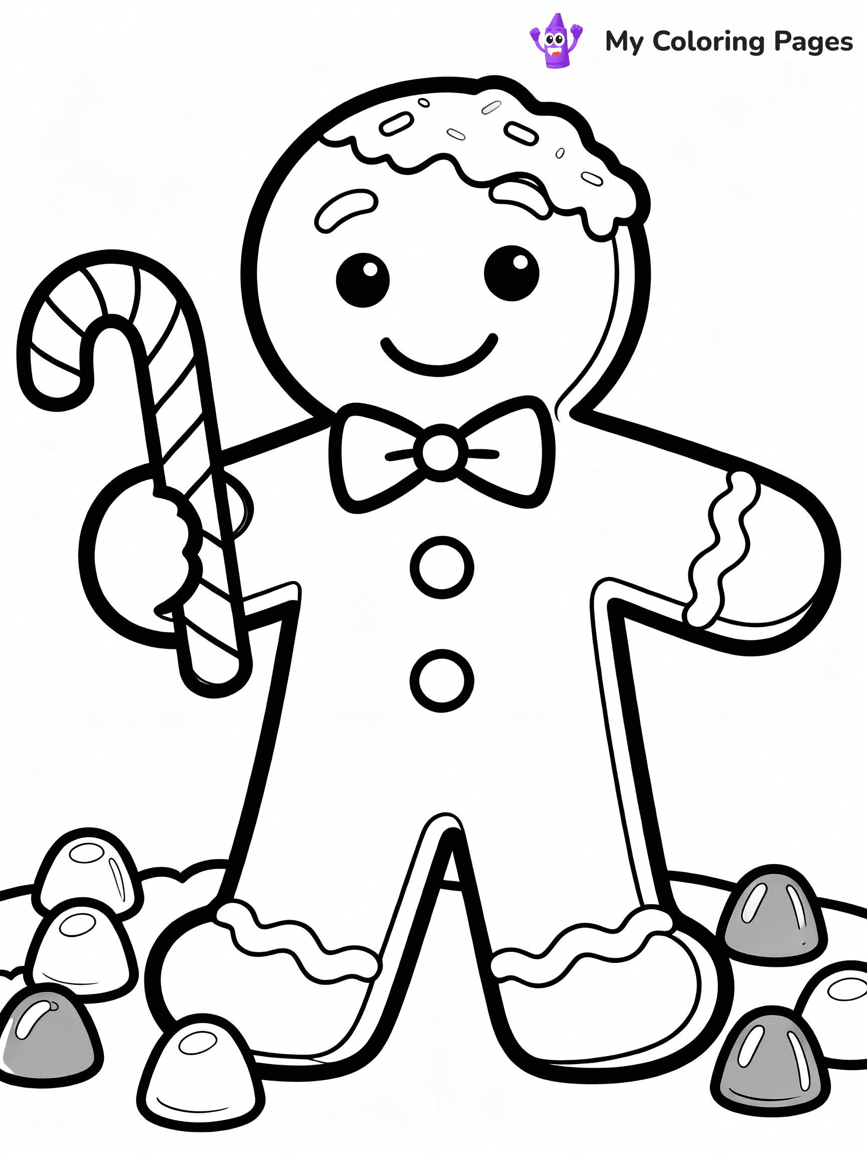 Candy Cane Coloring Pages - 19