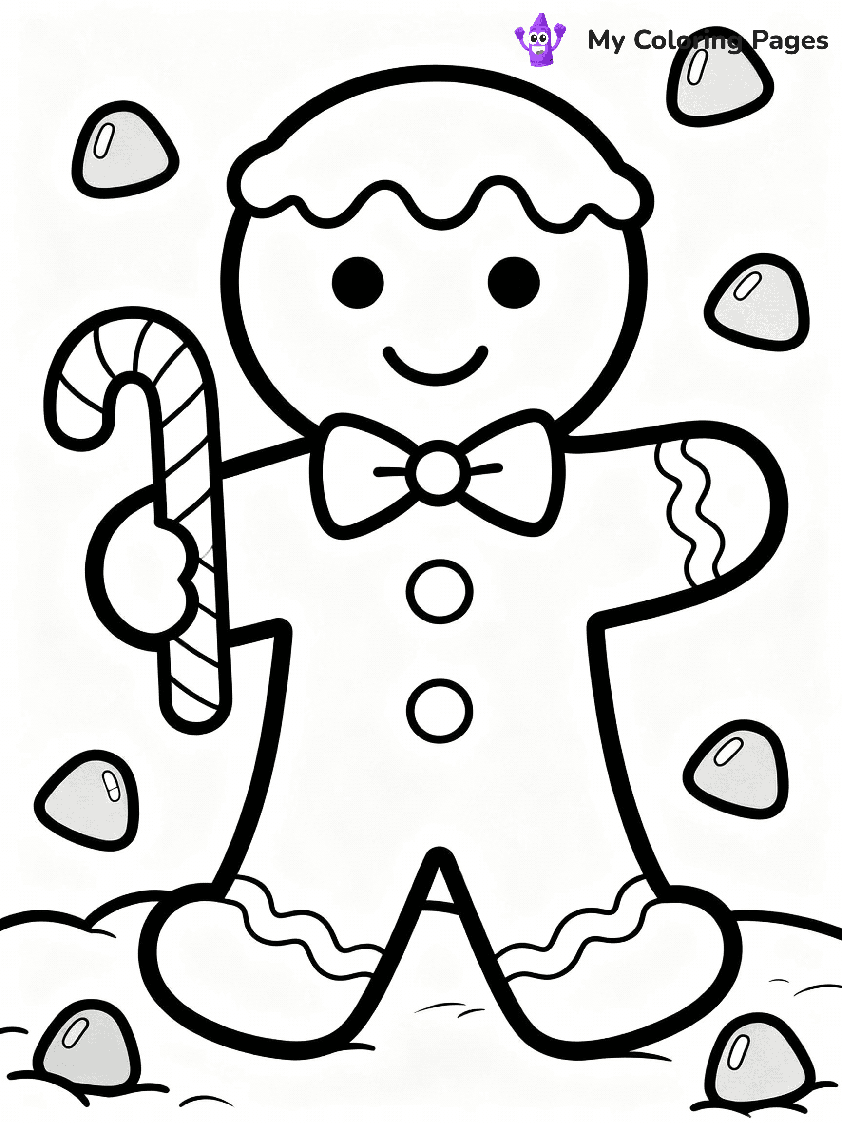Candy Cane Coloring Pages - 17