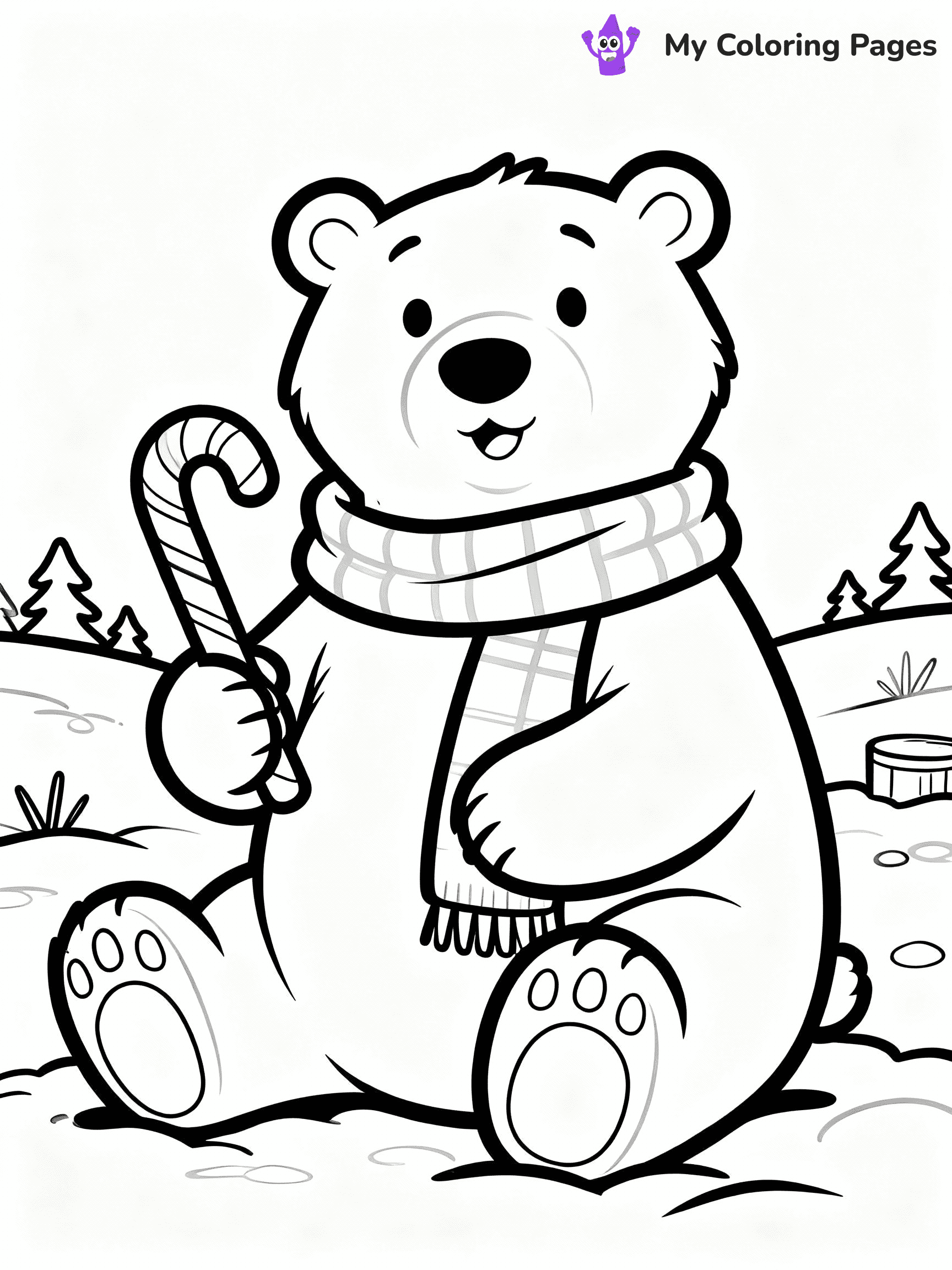 Candy Cane Coloring Pages - 15