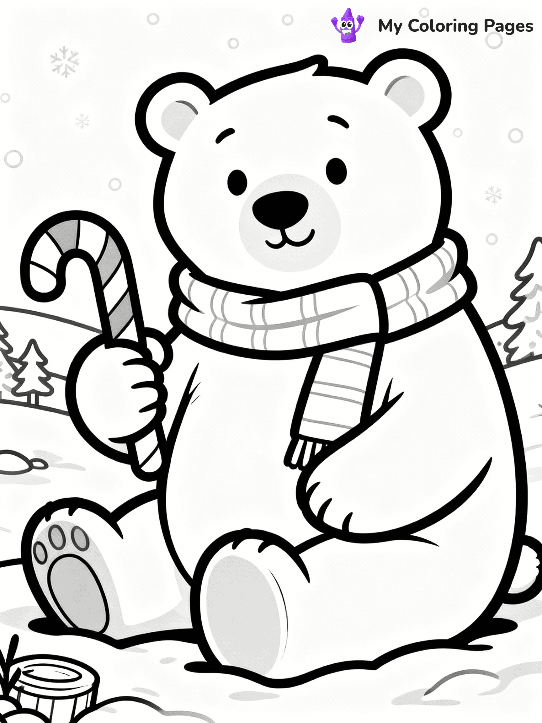 Candy Cane Coloring Pages - 14