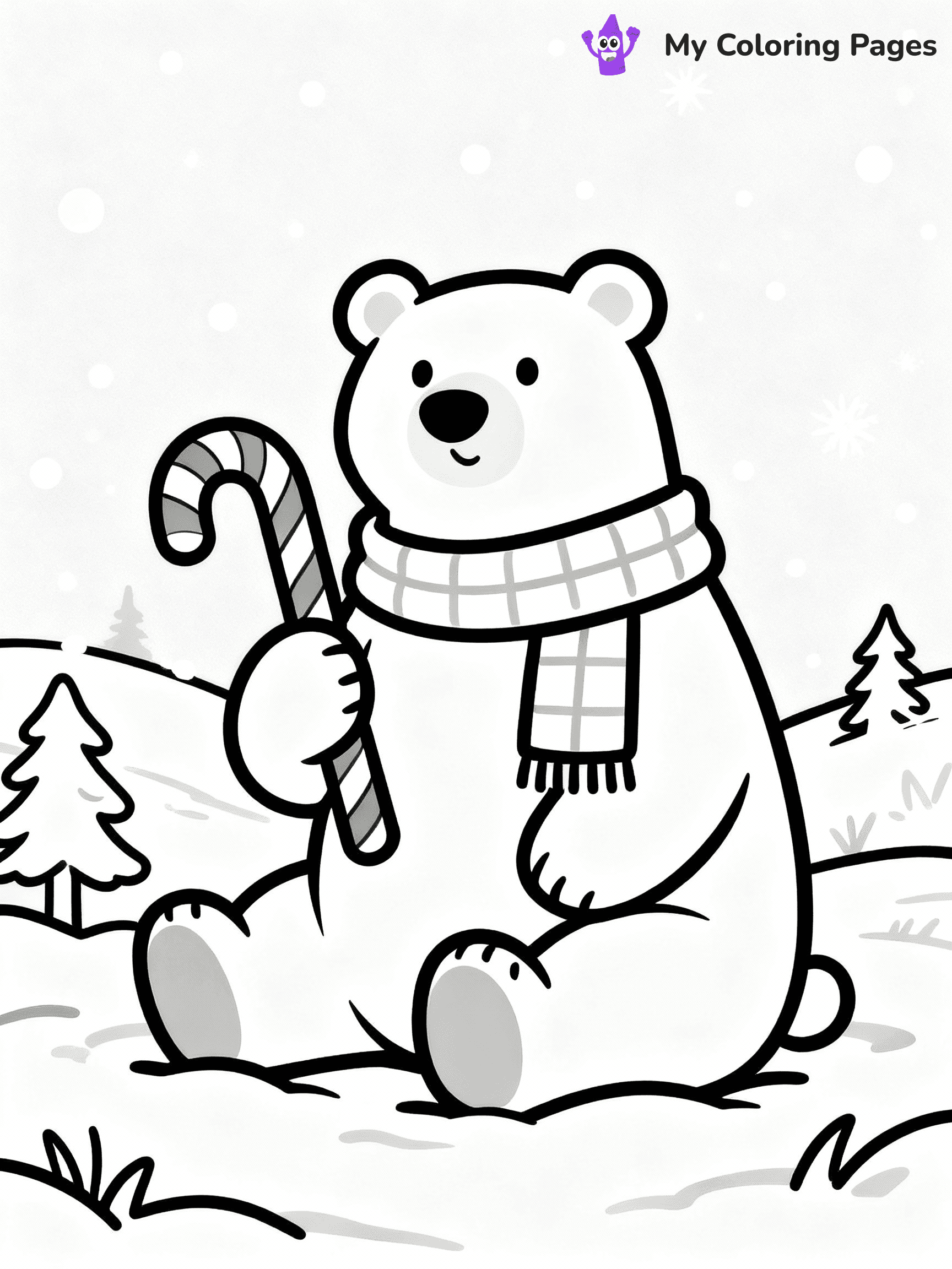 Candy Cane Coloring Pages - 13