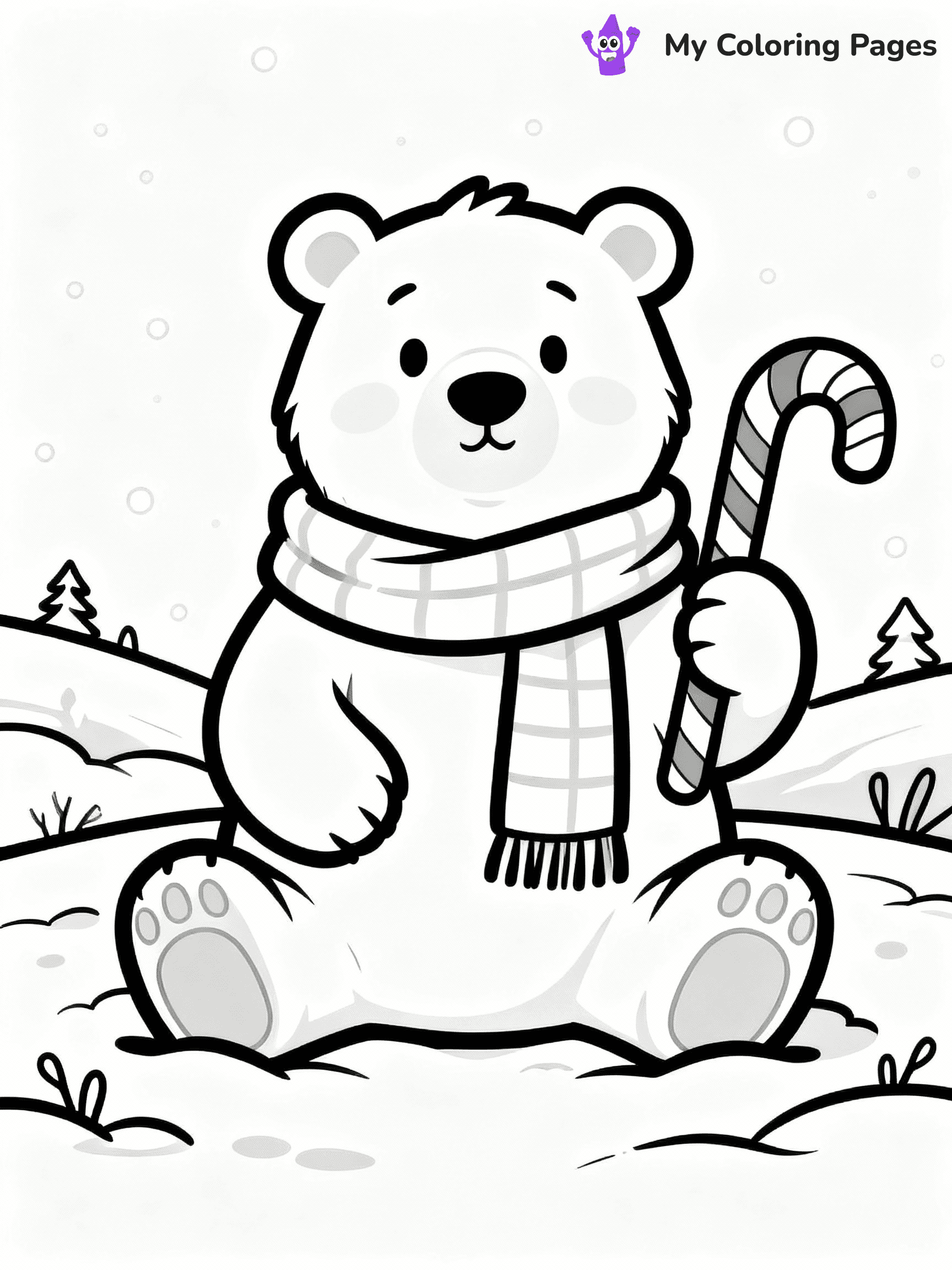 Candy Cane Coloring Pages - 12