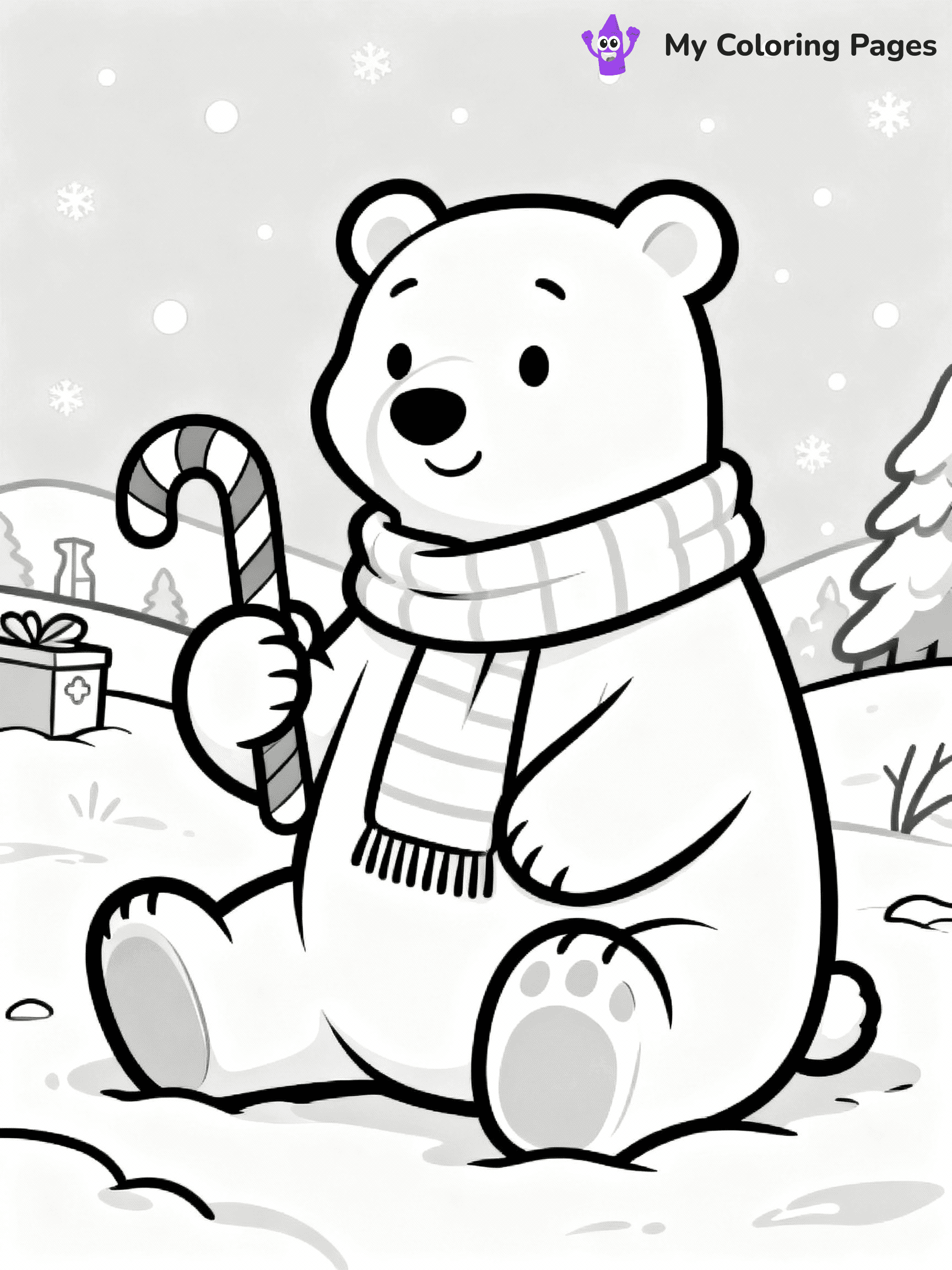 Candy Cane Coloring Pages - 10
