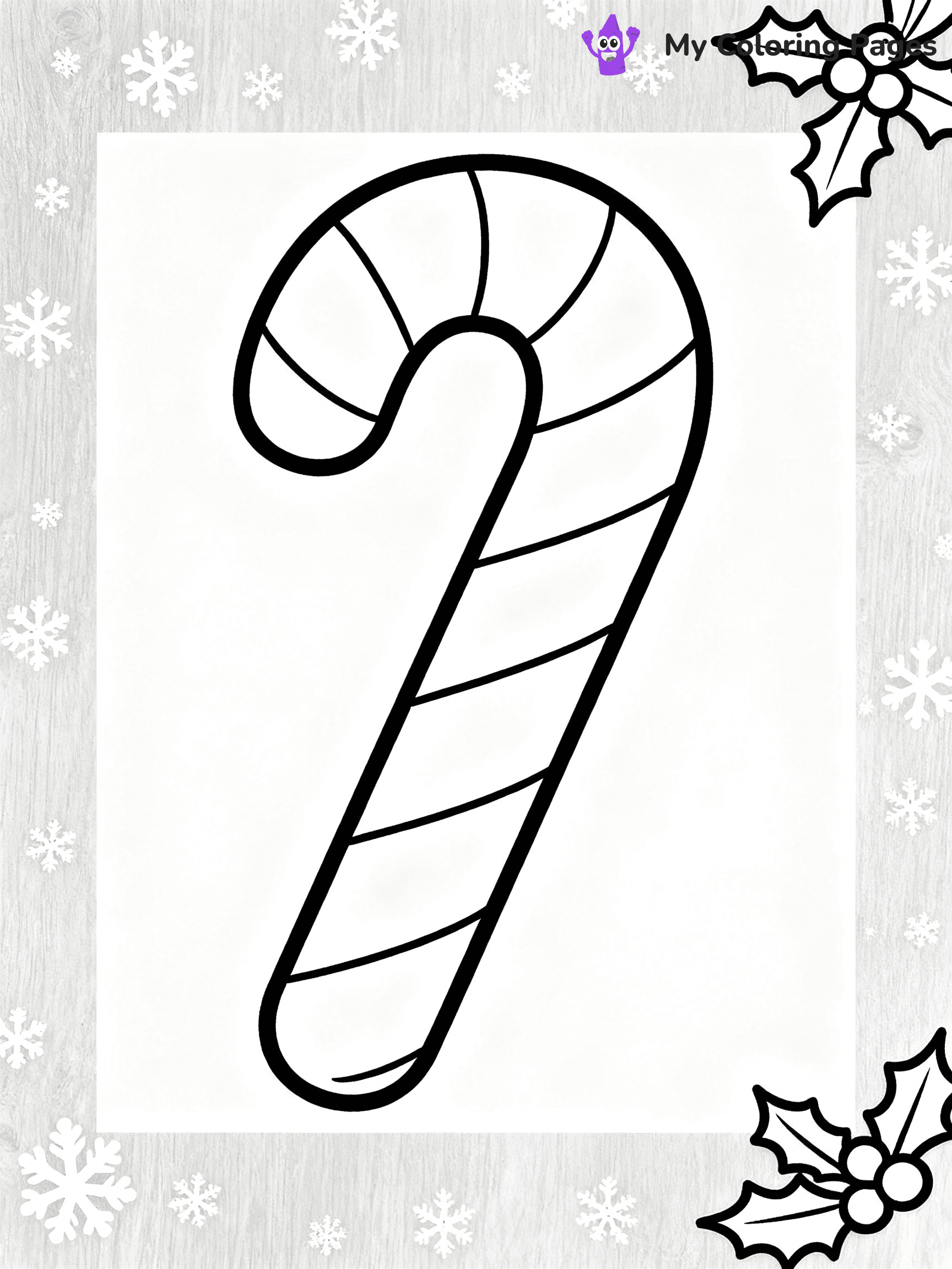 Candy Cane Coloring Pages - 6