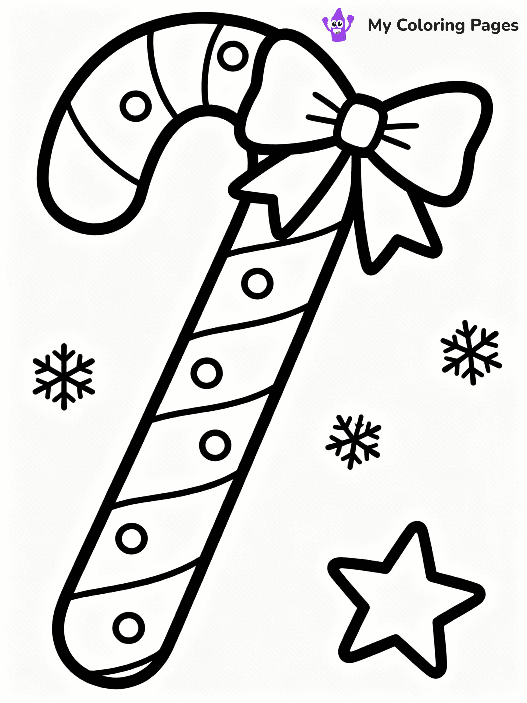 Candy Cane Coloring Pages - 5