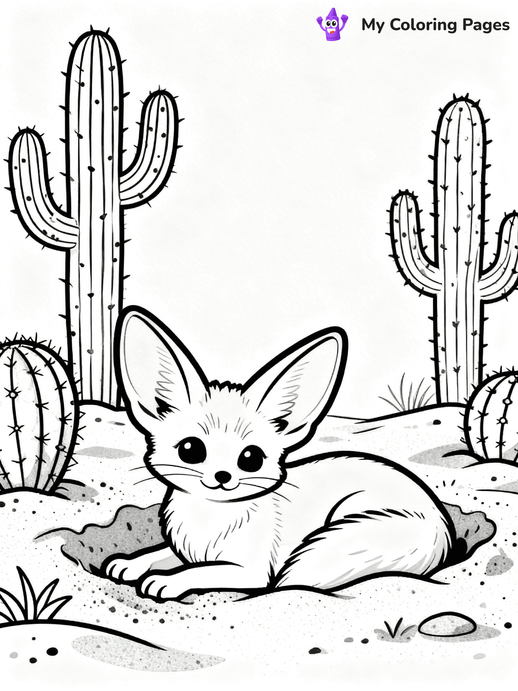 Fennec Fox Coloring Pages - 12