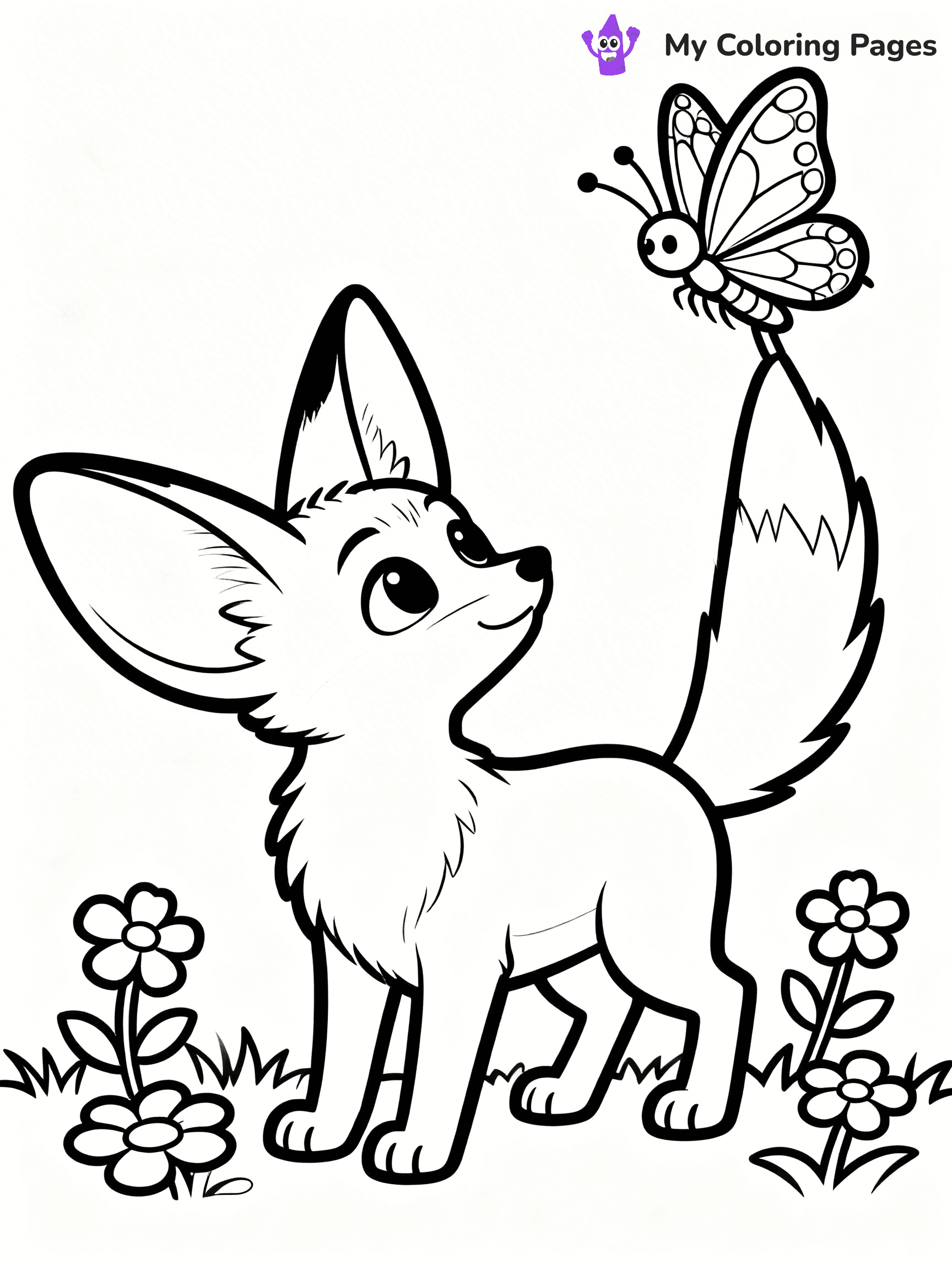 Fennec Fox Coloring Pages - 1