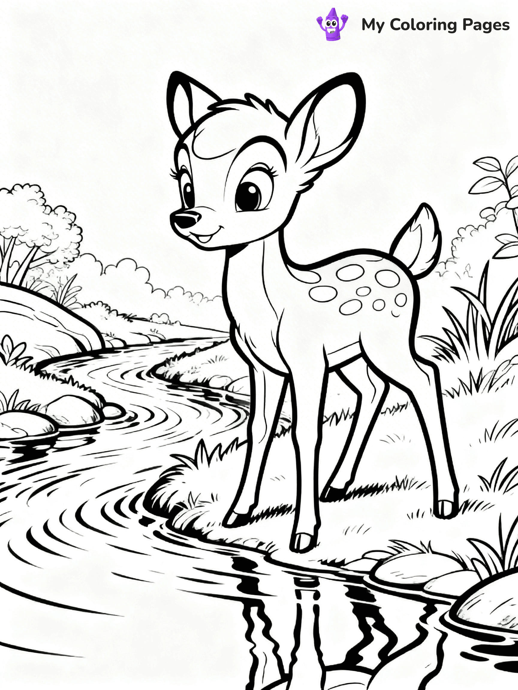 Bambi Coloring Pages - 18