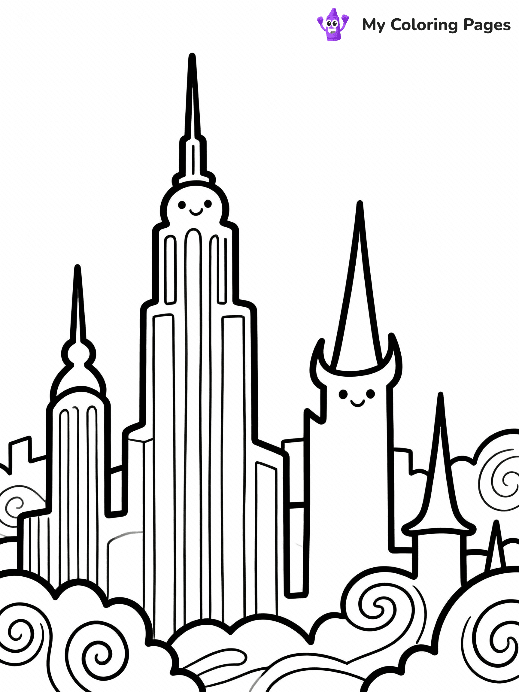 ⚠️ CRITICAL REQUIREMENT - ABSOLUTE BLACK AND WHITE ONLY ⚠️
This MUST be a BLACK AND WHITE line drawing ONLY. NO COLORS whatsoever.
- ONLY pure black lines (#000000) on pure white background (#FFFFFF)
- ABSOLUTELY NO colors, NO shading, NO gradients, NO grayscale
- If there are ANY colors in the output, the image is REJECTED
- This is a COLORING PAGE - meant to be COLORED IN by children
- The output must be UNCOLORED line art ready for coloring
⚠️ SUBJECT TO DRAW: Emerald City skyline from Wicked in whimsical style, towering spires, vibrant architecture, magical aura
(REMEMBER: Output must be BLACK AND WHITE line art only, NOT colored!)
# COLORING PAGE: BLACK OUTLINES ONLY - WHITE BACKGROUND MANDATORY
Create a **coloring book page** using EXACTLY two values: black lines, white space.
## NON-NEGOTIABLE BINARY RULES
- **ONLY #000000 (black) and #FFFFFF (white)** - NO other values exist
- **EVERY PIXEL = BLACK OR WHITE** - no gray/shading/antialiasing
- **WHITE BACKGROUND MANDATORY** - entire canvas stays white
- **ALL SHAPES HOLLOW** - everything is empty outlines waiting to be colored
- **FORBIDDEN:** fills, shading, gradients, patterns, textures, colors
- **NO SOLID REGIONS** - if it's not a thin line, it's wrong
## Universal Line Standards
- Black outlines ONLY - thin, uniform weight
- Every shape completely empty inside
- Closed contours suitable for coloring
- Simple flat illustration - zero depth/3D/realism
- **Style:** Whimsical Doodle Art Alley - rounded, friendly outlines (unless specified)
## Everything = Outline Only
- Characters/animals: hollow shapes
- Objects/clothing: empty contours
- Backgrounds/scenery: line work only
- Natural elements: outlined forms
- Dark/night areas: don't exist (use outlined symbols)
- Textures/patterns: convert to simple lines
## The Test
Can a child color EVERY white space with crayons? If any area is pre-filled/shaded/gray or colored in, it FAILS. Every shape must be waiting to receive color.
**FINAL OUTPUT**: Binary coloring page. Black lines define shapes. White spaces ready for coloring. Nothing else exists. No exceptions. Print-ready.
⚠️ FINAL REMINDER: Draw the subject "Emerald City skyline from Wicked in whimsical style, towering spires, vibrant architecture, magical aura" as BLACK AND WHITE line art. Zero colors in output.