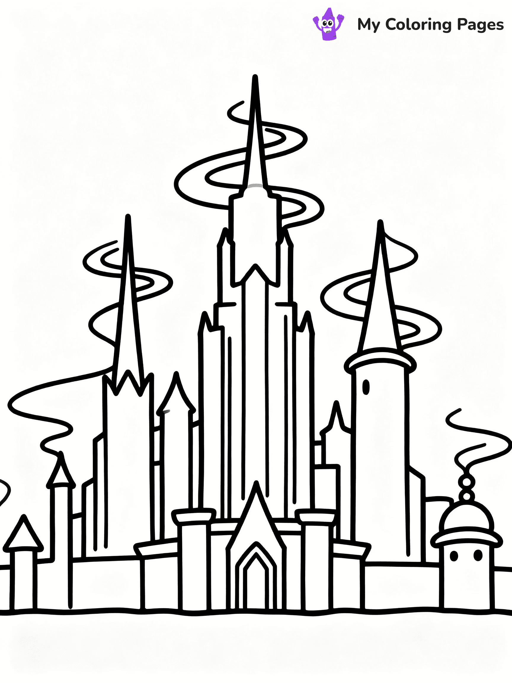 ⚠️ CRITICAL REQUIREMENT - ABSOLUTE BLACK AND WHITE ONLY ⚠️
This MUST be a BLACK AND WHITE line drawing ONLY. NO COLORS whatsoever.
- ONLY pure black lines (#000000) on pure white background (#FFFFFF)
- ABSOLUTELY NO colors, NO shading, NO gradients, NO grayscale
- If there are ANY colors in the output, the image is REJECTED
- This is a COLORING PAGE - meant to be COLORED IN by children
- The output must be UNCOLORED line art ready for coloring
⚠️ SUBJECT TO DRAW: Emerald City skyline from Wicked in whimsical style, towering spires, vibrant architecture, magical aura
(REMEMBER: Output must be BLACK AND WHITE line art only, NOT colored!)
# COLORING PAGE: BLACK OUTLINES ONLY - WHITE BACKGROUND MANDATORY
Create a **coloring book page** using EXACTLY two values: black lines, white space.
## NON-NEGOTIABLE BINARY RULES
- **ONLY #000000 (black) and #FFFFFF (white)** - NO other values exist
- **EVERY PIXEL = BLACK OR WHITE** - no gray/shading/antialiasing
- **WHITE BACKGROUND MANDATORY** - entire canvas stays white
- **ALL SHAPES HOLLOW** - everything is empty outlines waiting to be colored
- **FORBIDDEN:** fills, shading, gradients, patterns, textures, colors
- **NO SOLID REGIONS** - if it's not a thin line, it's wrong
## Universal Line Standards
- Black outlines ONLY - thin, uniform weight
- Every shape completely empty inside
- Closed contours suitable for coloring
- Simple flat illustration - zero depth/3D/realism
- **Style:** Whimsical Doodle Art Alley - rounded, friendly outlines (unless specified)
## Everything = Outline Only
- Characters/animals: hollow shapes
- Objects/clothing: empty contours
- Backgrounds/scenery: line work only
- Natural elements: outlined forms
- Dark/night areas: don't exist (use outlined symbols)
- Textures/patterns: convert to simple lines
## The Test
Can a child color EVERY white space with crayons? If any area is pre-filled/shaded/gray or colored in, it FAILS. Every shape must be waiting to receive color.
**FINAL OUTPUT**: Binary coloring page. Black lines define shapes. White spaces ready for coloring. Nothing else exists. No exceptions. Print-ready.
⚠️ FINAL REMINDER: Draw the subject "Emerald City skyline from Wicked in whimsical style, towering spires, vibrant architecture, magical aura" as BLACK AND WHITE line art. Zero colors in output.