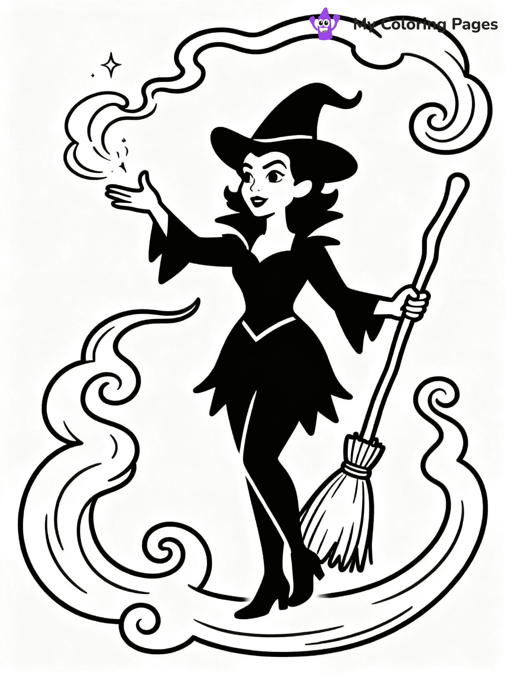 ⚠️ CRITICAL REQUIREMENT - ABSOLUTE BLACK AND WHITE ONLY ⚠️
This MUST be a BLACK AND WHITE line drawing ONLY. NO COLORS whatsoever.
- ONLY pure black lines (#000000) on pure white background (#FFFFFF)
- ABSOLUTELY NO colors, NO shading, NO gradients, NO grayscale
- If there are ANY colors in the output, the image is REJECTED
- This is a COLORING PAGE - meant to be COLORED IN by children
- The output must be UNCOLORED line art ready for coloring
⚠️ SUBJECT TO DRAW: Elphaba from Wicked in Broadway style, casting a spell, broomstick in hand, swirling green mist around
(REMEMBER: Output must be BLACK AND WHITE line art only, NOT colored!)
# COLORING PAGE: BLACK OUTLINES ONLY - WHITE BACKGROUND MANDATORY
Create a **coloring book page** using EXACTLY two values: black lines, white space.
## NON-NEGOTIABLE BINARY RULES
- **ONLY #000000 (black) and #FFFFFF (white)** - NO other values exist
- **EVERY PIXEL = BLACK OR WHITE** - no gray/shading/antialiasing
- **WHITE BACKGROUND MANDATORY** - entire canvas stays white
- **ALL SHAPES HOLLOW** - everything is empty outlines waiting to be colored
- **FORBIDDEN:** fills, shading, gradients, patterns, textures, colors
- **NO SOLID REGIONS** - if it's not a thin line, it's wrong
## Universal Line Standards
- Black outlines ONLY - thin, uniform weight
- Every shape completely empty inside
- Closed contours suitable for coloring
- Simple flat illustration - zero depth/3D/realism
- **Style:** Whimsical Doodle Art Alley - rounded, friendly outlines (unless specified)
## Everything = Outline Only
- Characters/animals: hollow shapes
- Objects/clothing: empty contours
- Backgrounds/scenery: line work only
- Natural elements: outlined forms
- Dark/night areas: don't exist (use outlined symbols)
- Textures/patterns: convert to simple lines
## The Test
Can a child color EVERY white space with crayons? If any area is pre-filled/shaded/gray or colored in, it FAILS. Every shape must be waiting to receive color.
**FINAL OUTPUT**: Binary coloring page. Black lines define shapes. White spaces ready for coloring. Nothing else exists. No exceptions. Print-ready.
⚠️ FINAL REMINDER: Draw the subject "Elphaba from Wicked in Broadway style, casting a spell, broomstick in hand, swirling green mist around" as BLACK AND WHITE line art. Zero colors in output.