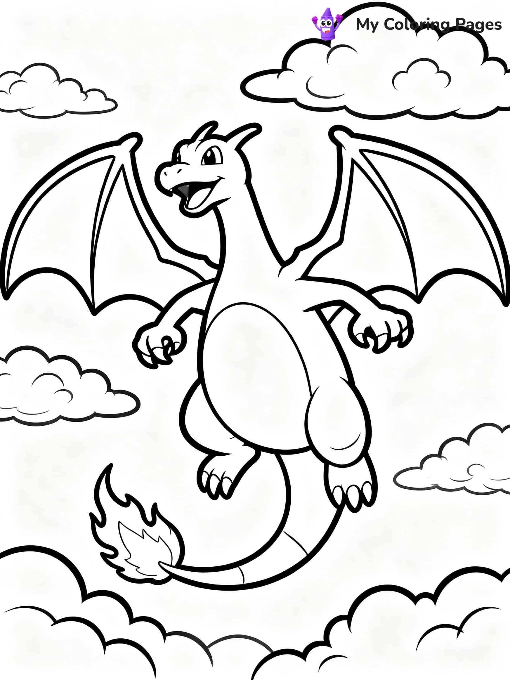 Rainbow Charizard Coloring Pages - 15
