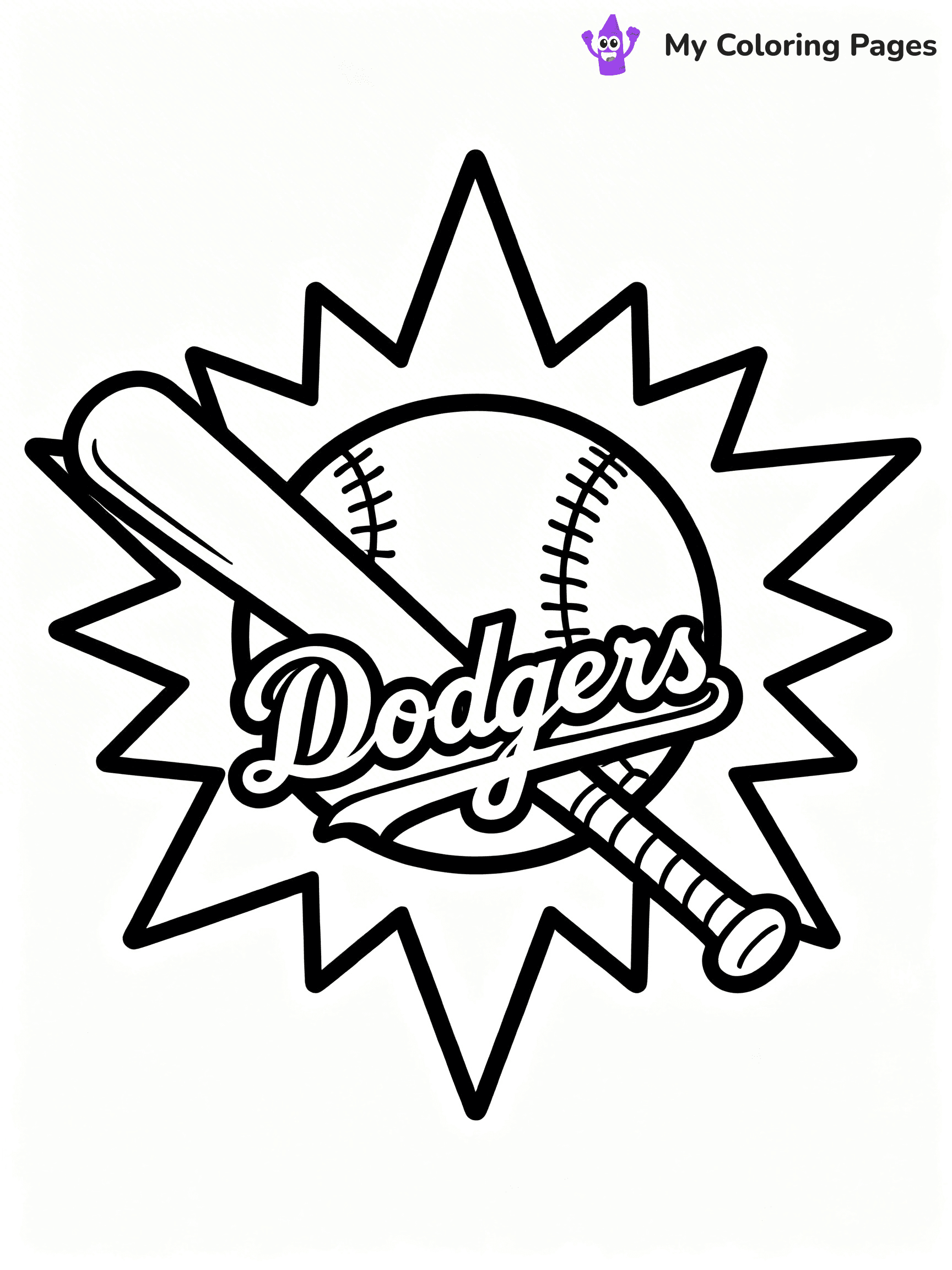 Dodgers Logo Coloring Pages - 35