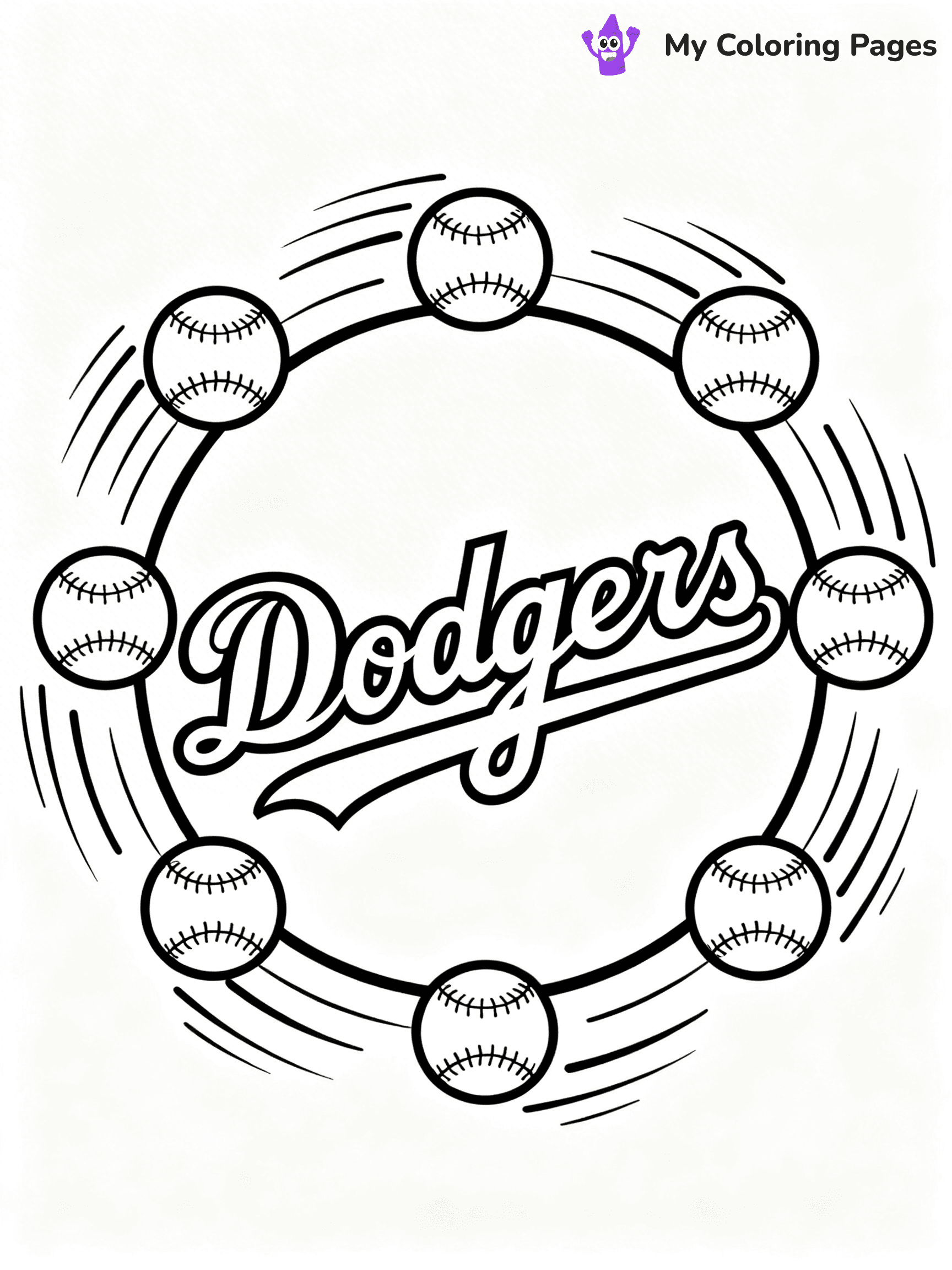 Dodgers Logo Coloring Pages - 31