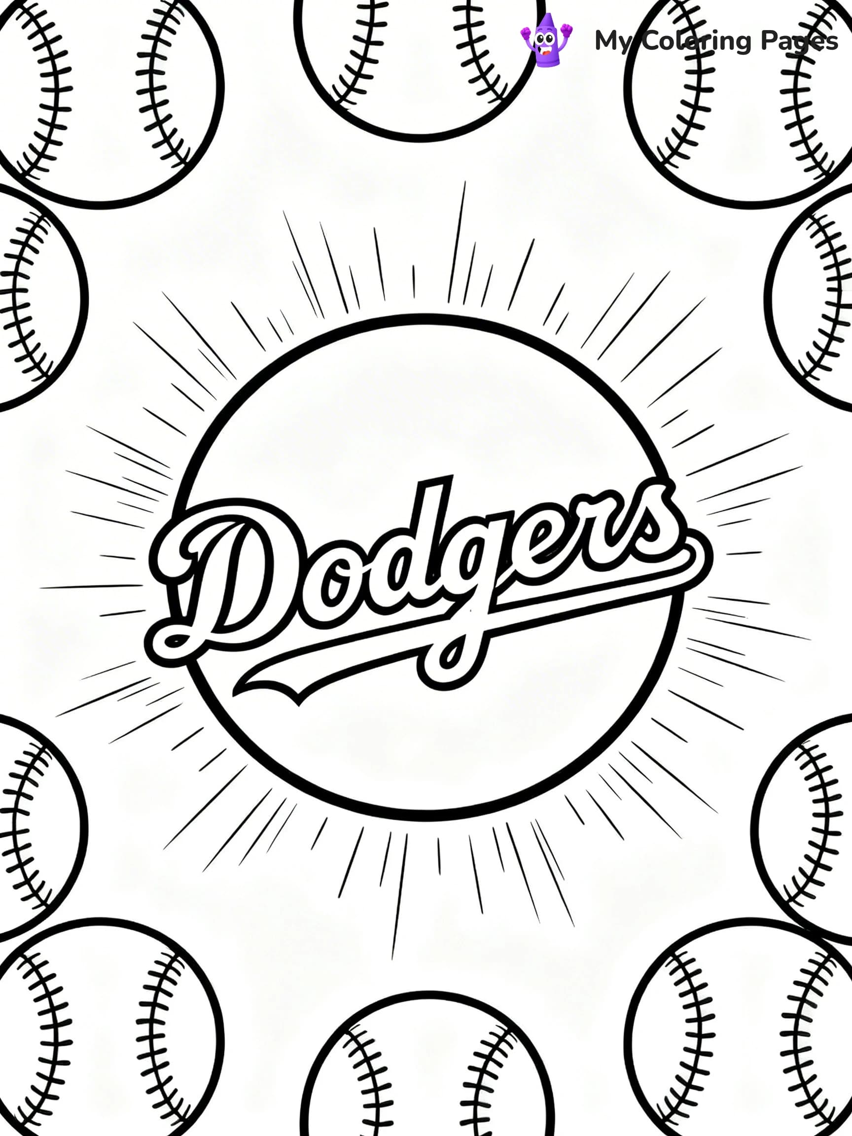 Dodgers Logo Coloring Pages - 24
