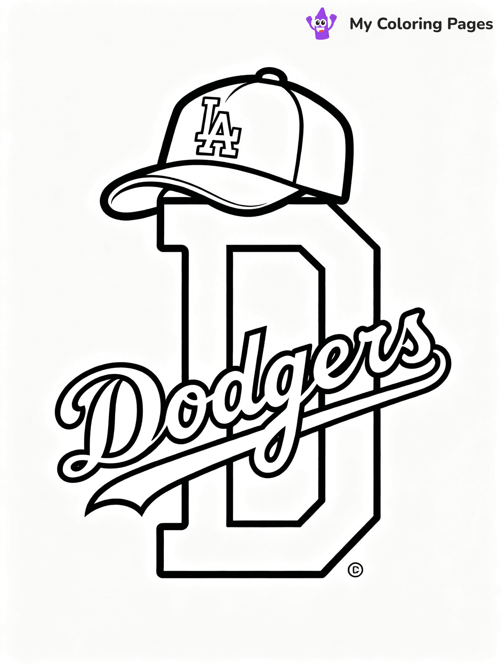 Dodgers Logo Coloring Pages - 18